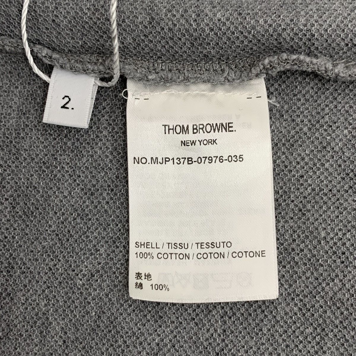 Thom Browne Thom Browne Grey Long Sleeve Knit Polo Shirt K26WX Size US M / EU 48-50 / 2 - 7 Thumbnail