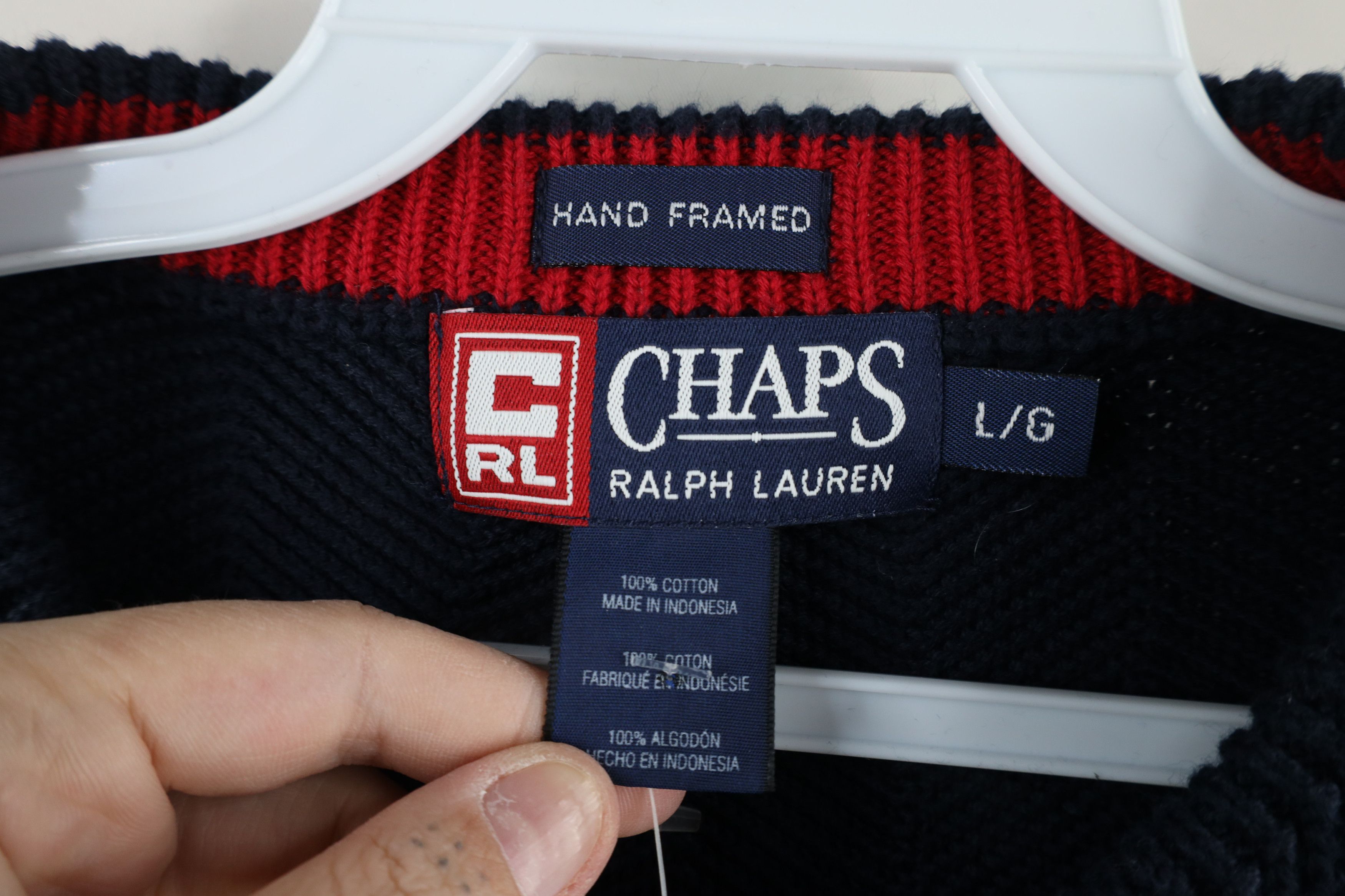 Ralph Lauren × Vintage Deadstock Vintage 90s Chaps Ralph Lauren Knit Sweater Size US L / EU 52-54 / 3 - 6 Thumbnail
