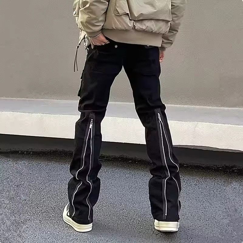 Japanese Brand × Jean Y2K Back Leg Zipper Flared Cargo Jeans Size US 30 / EU 46 - 1 Thumbnail