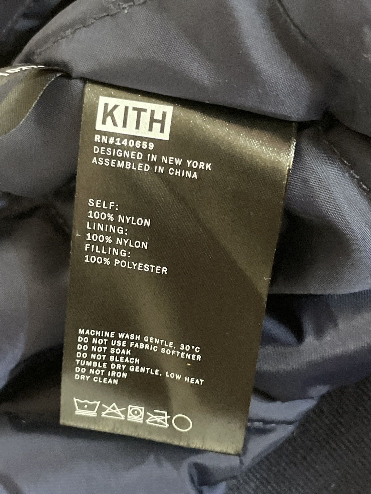 Kith KITH Satin Bomber Jacket Navy Varsity Letterman K size M 