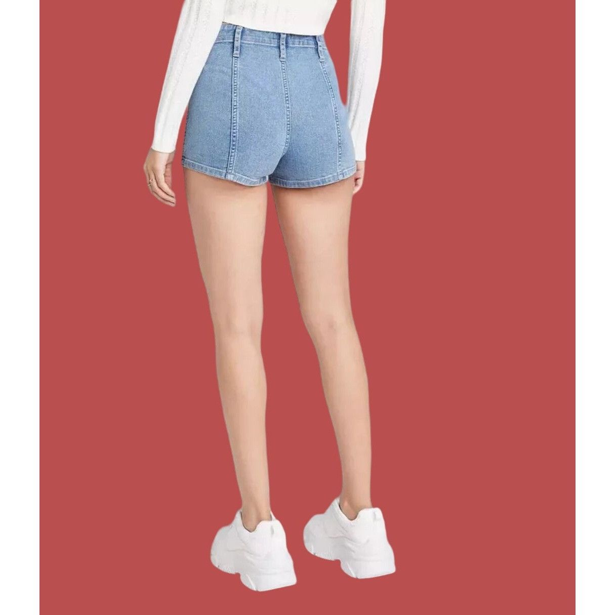 Other Wild Fable - Women's Super-High Rise Jean Shorts - 2.5" Ins Size 36" / US 14 / IT 50 - 2 Thumbnail