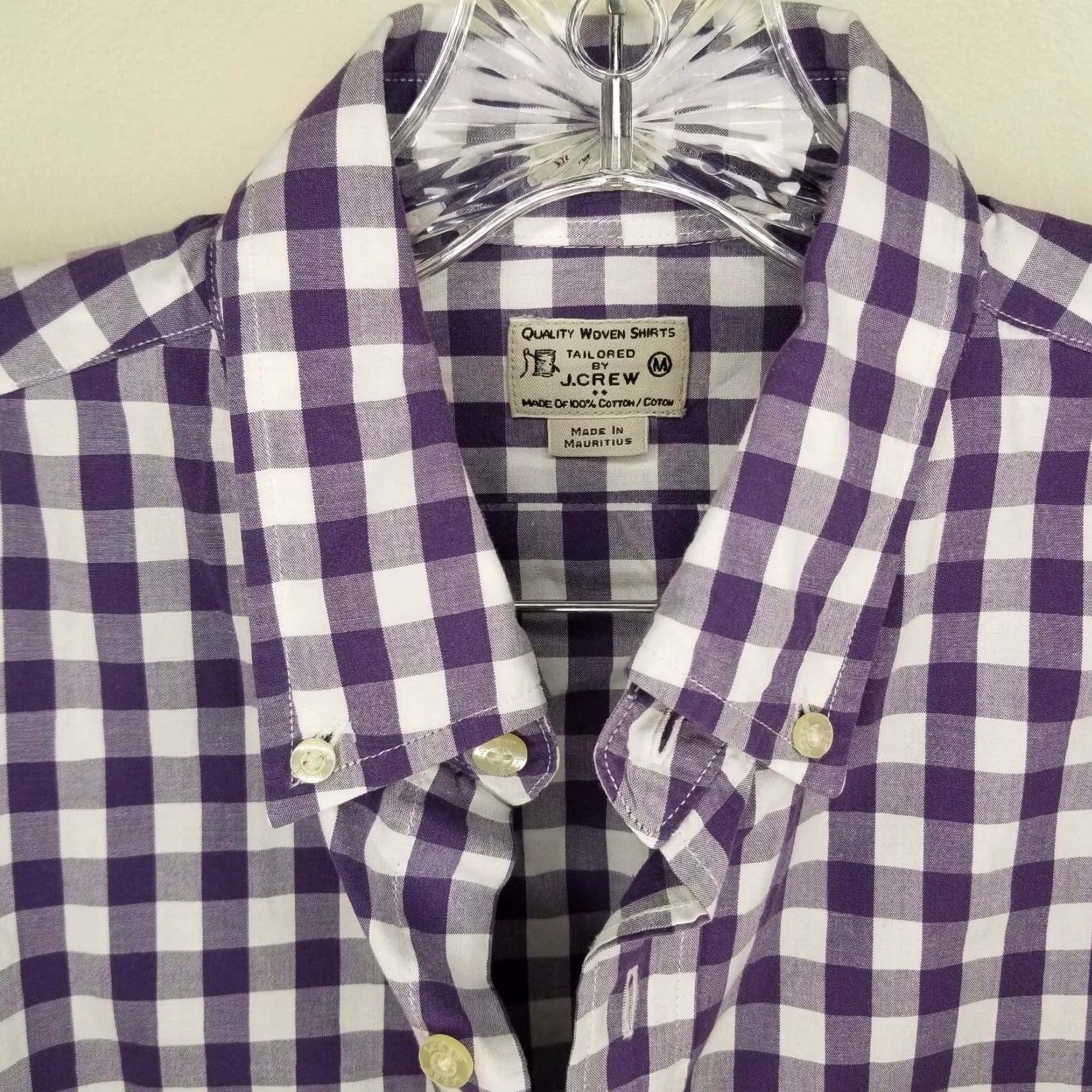 J.Crew J.Crew Shirt Mens Purple Plaid Slim Fit Button-Up Size M Long Sleeve Mens Size US M / EU 48-50 / 2 - 3 Thumbnail