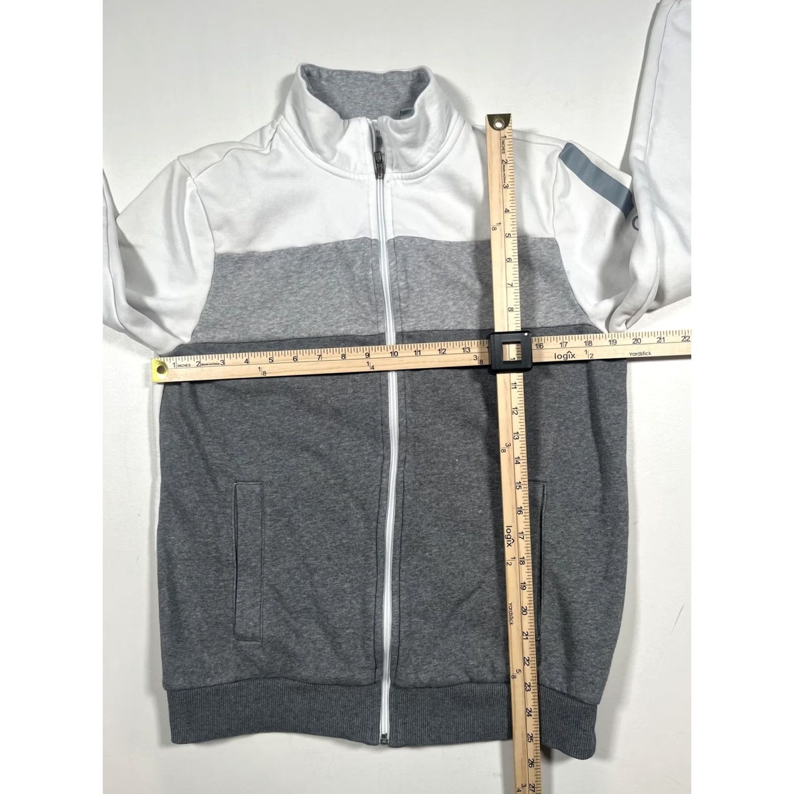 Calvin Klein Calvin Klein Jacket M Gray Colorblock Full Zip Track Logo Unisex Adults Regular Cotton Blend Size US M / EU 48-50 / 2 - 7 Thumbnail