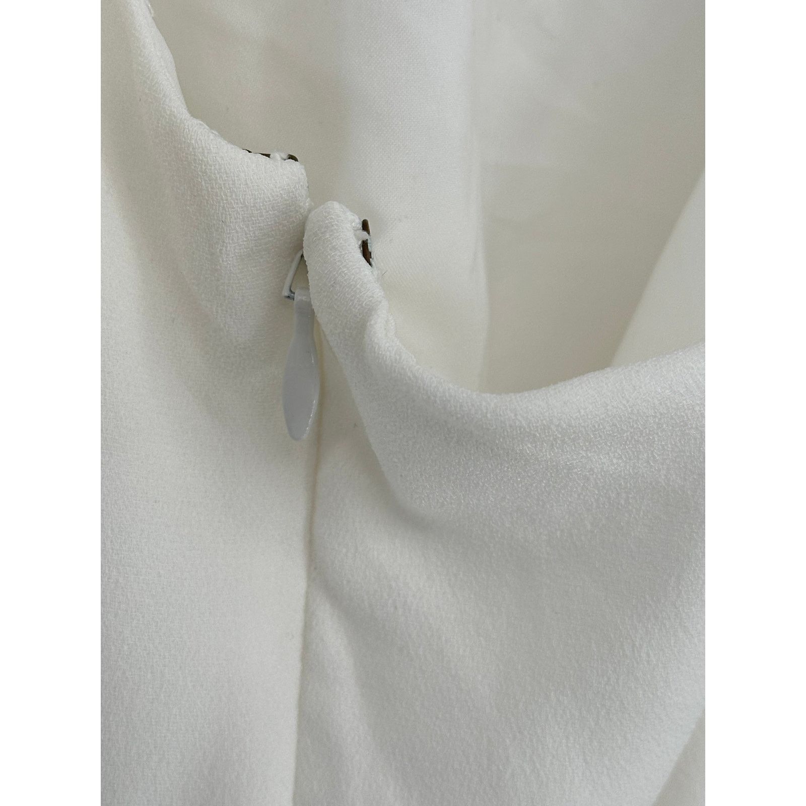 Club Monaco Irina Ruffle Sleeve White Silk Cocktail Dress 2
