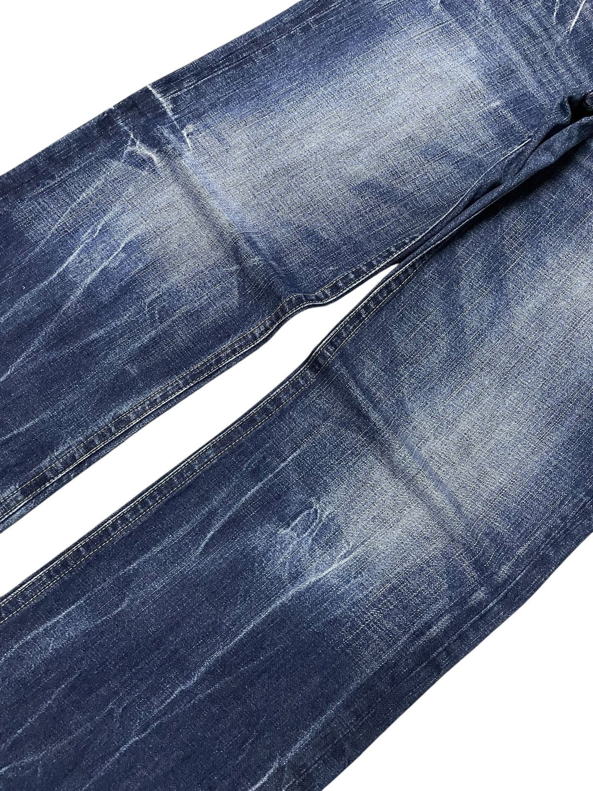 Japanese Brand × Le Grande Bleu (L.G.B.) Oririn Japan Flare Wide Leg Feathers Wings Embroidered Jeans Size US 31 - 14 Thumbnail
