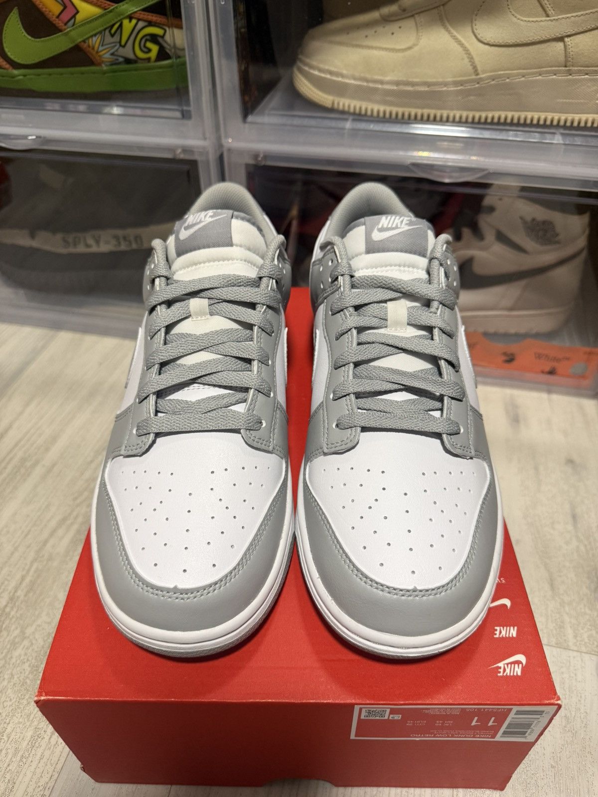 Nike Nike Dunk Low White Light Smoke Grey Size US 11 / EU 44 - 4 Thumbnail