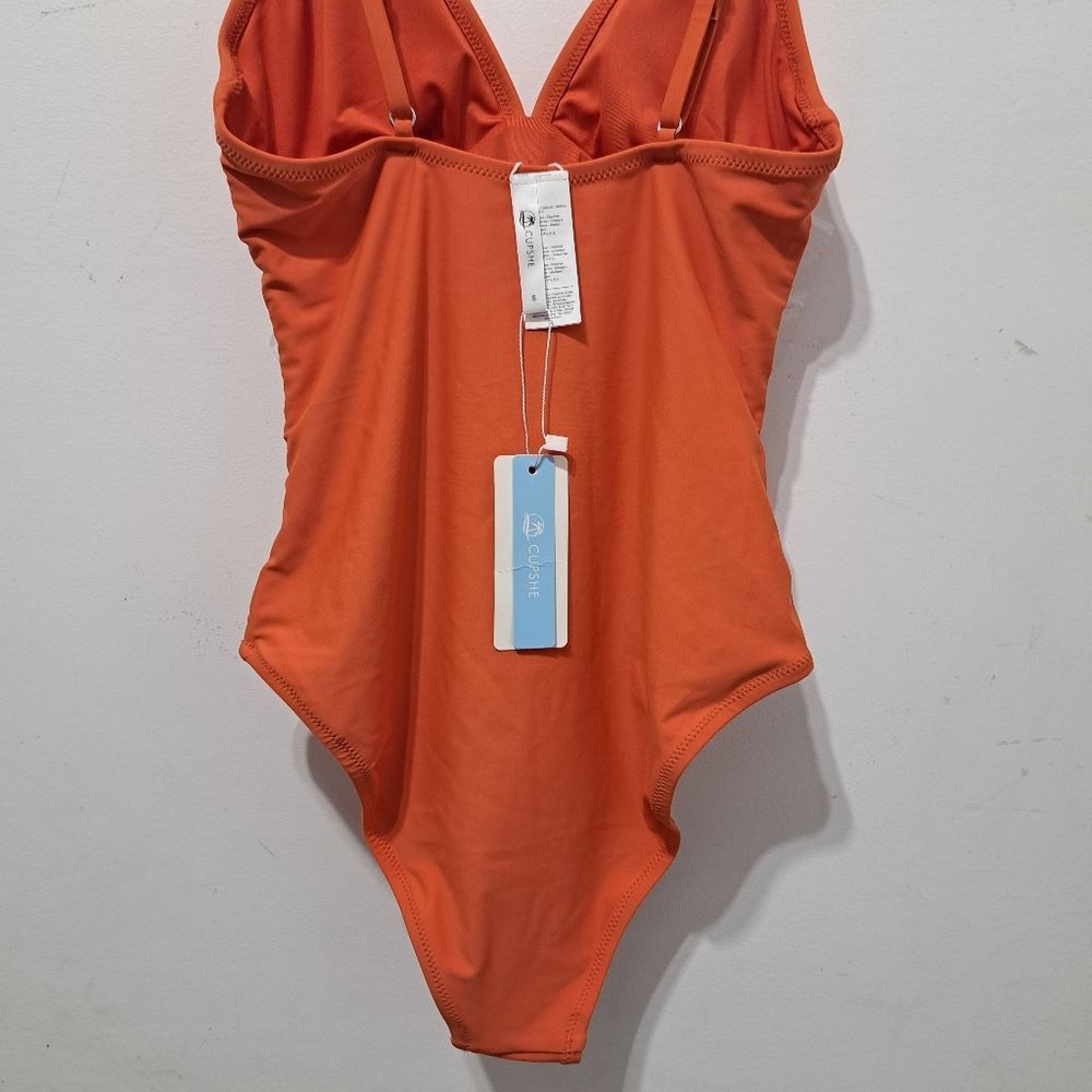 Other CUPSHE Shirring Design V Neck One Piece Swimsuit Low Back Ba Size S / US 4 / IT 40 - 7 Thumbnail