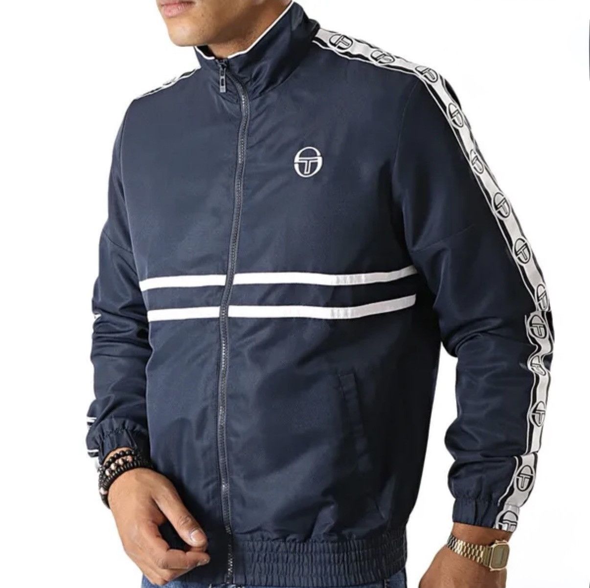 Sergio Tacchini Sergio Tacchini Vintage Track Suit Set Jacket L Pants S Navy Size US 32 / EU 48 - 1 Thumbnail