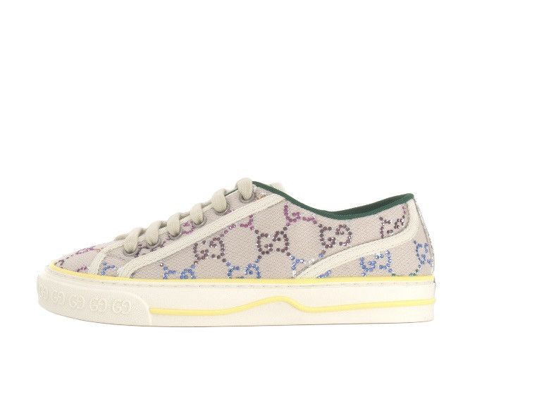 Gucci Gucci Tennis 1977 Stylish Skateboarding Shoes Silver White Size US 4.5 / IT 34.5 - 3 Thumbnail