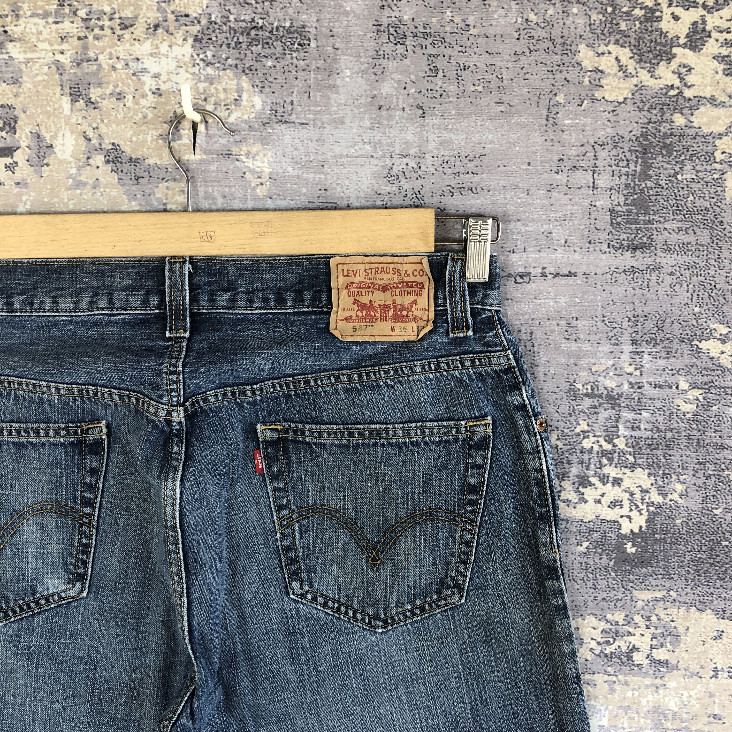 Levi's Vintage Levis 557 Bell Bottom Jeans Levi's Flare Denim Size US 34 / EU 50 - 5 Thumbnail