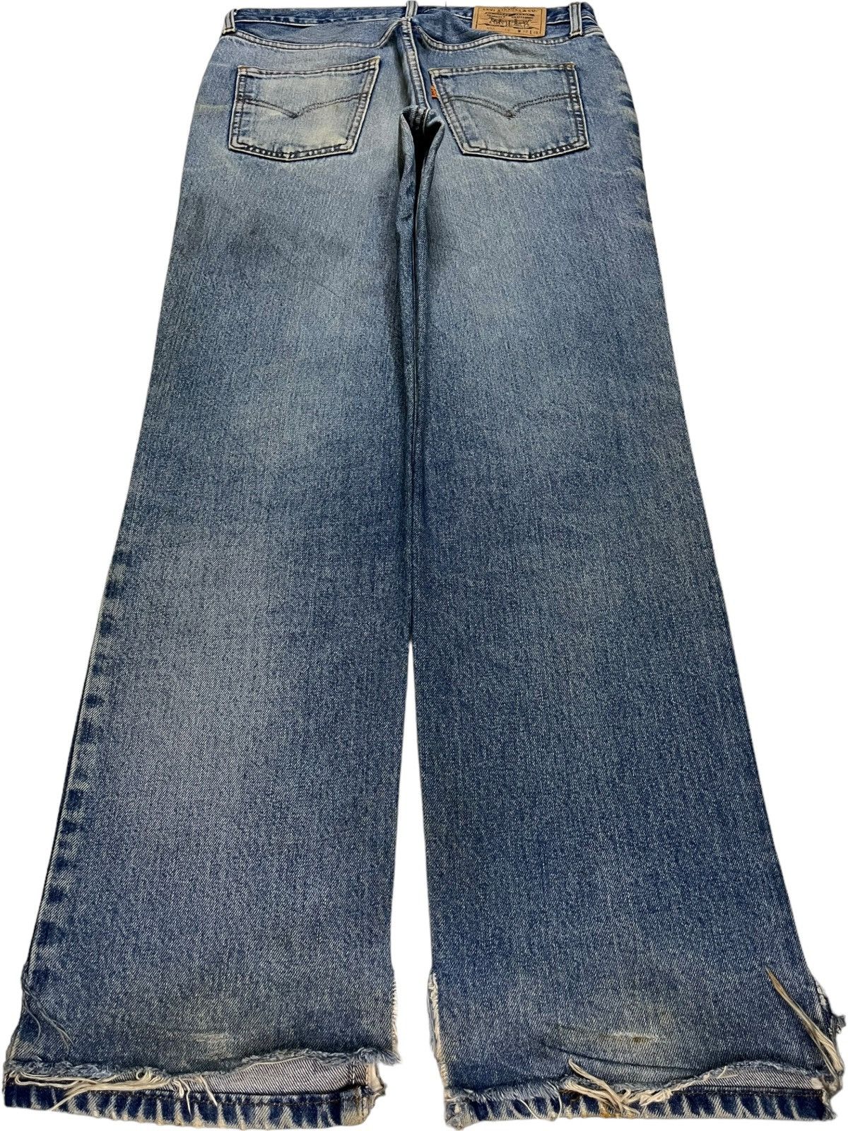 Levi's × Levi's Vintage Clothing Vintage 80s Levis 630 Orange Tab Mud Wash Rip Baggy Jeans Size US 33 - 2 Thumbnail