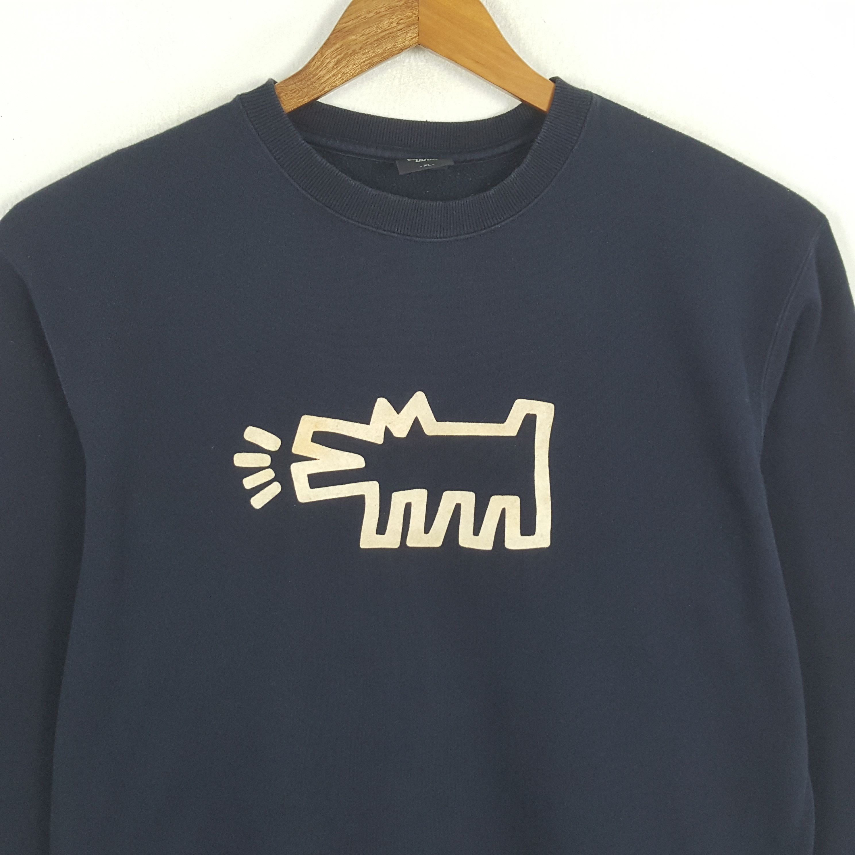 Keith Haring × Uniqlo × Vintage Vintage KEITH HARING American Art Artist Promo Sweatshirts Size US L / EU 52-54 / 3 - 2 Thumbnail