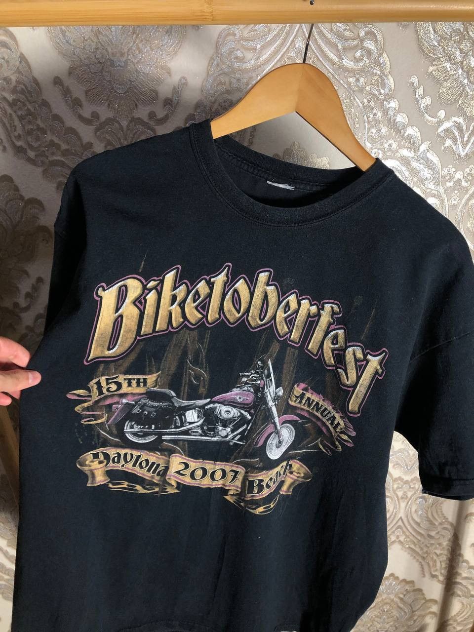 Harley Davidson × Vintage VERY RARE BIKE TO BER FEST MOTORCYCLE DOUBLE PRINTED T-SHIRT Size US L / EU 52-54 / 3 - 4 Thumbnail