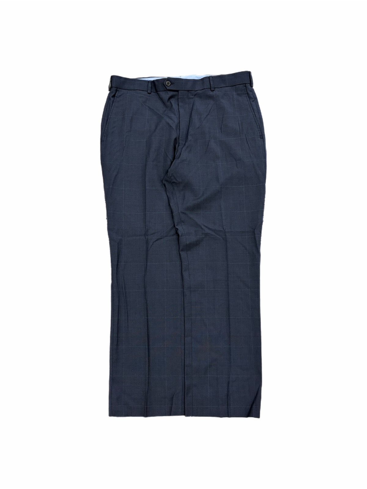 Roundtree & Yorke Roundtree & Yorke TravelSmart Pants Wool Windowpane Dress Size US 35 - 2 Thumbnail