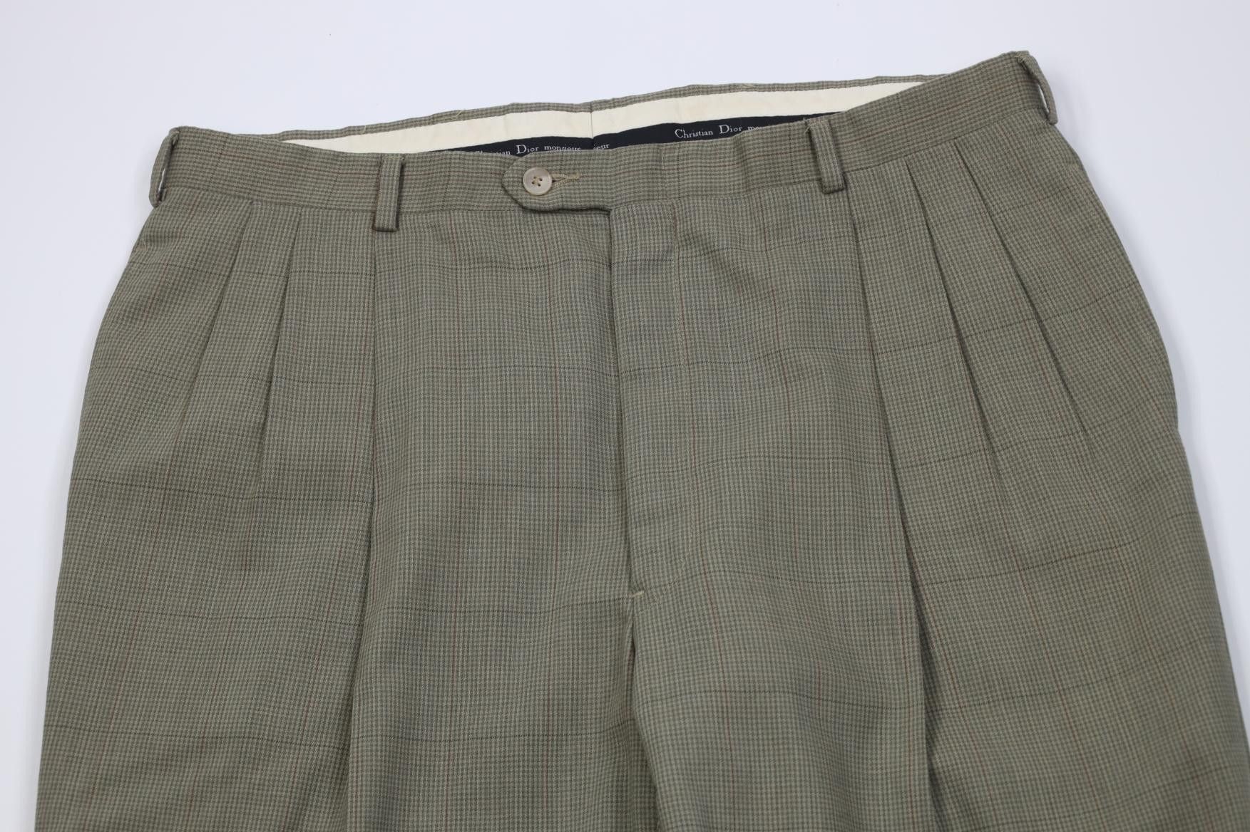 Christian Dior Monsieur Vintage 70s Christian Dior Houndstooth Wide Leg Pants USA Size US 36 / EU 52 - 2 Thumbnail