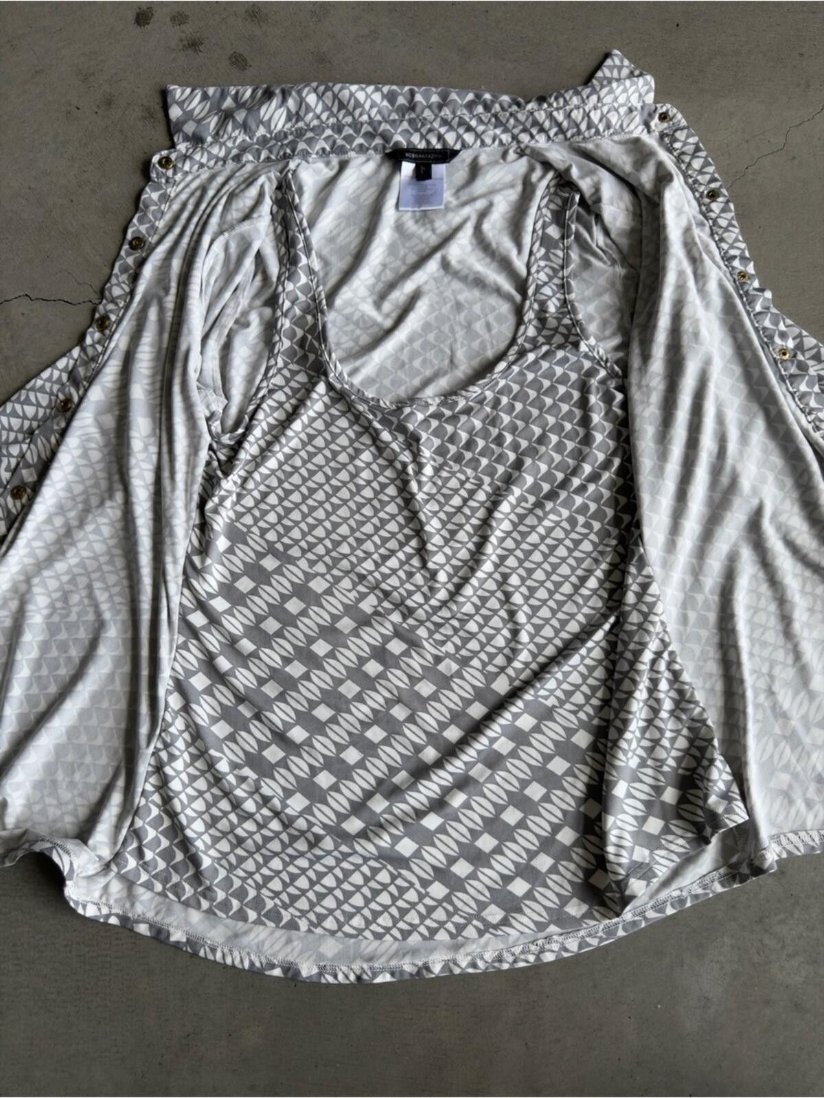 Bcbgmaxazria bcbgmaxazria / Button Up Blouse Cami / Geo Print Medium Size M / US 6-8 / IT 42-44 - 4 Thumbnail