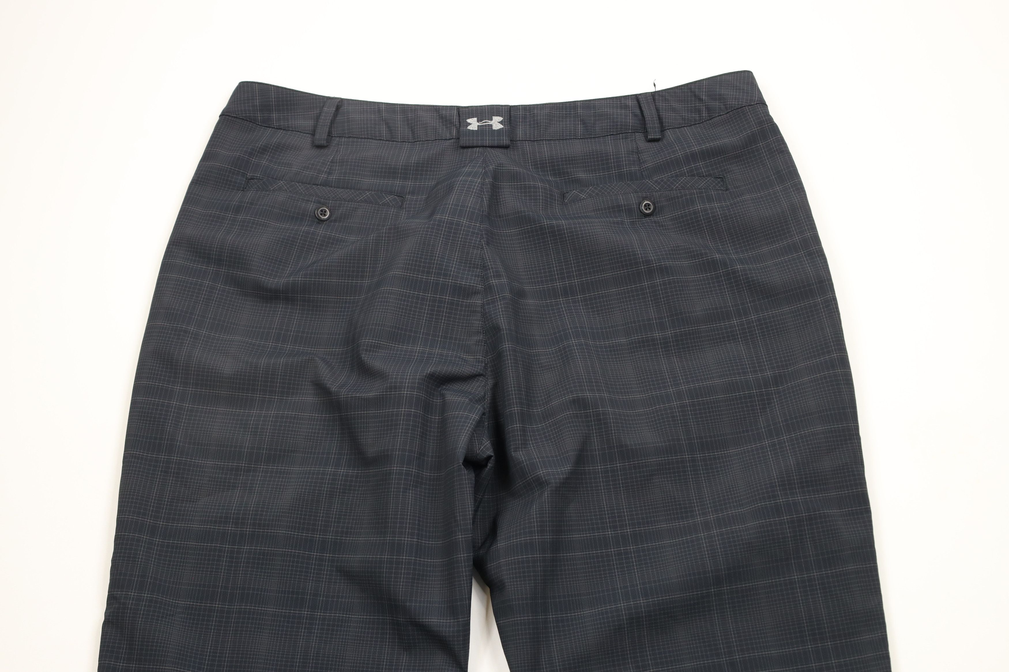 Under Armour × Vintage Under Armour Wide Leg Tech Golfing Chino Pants Gray Plaid Size US 40 / EU 56 - 9 Thumbnail