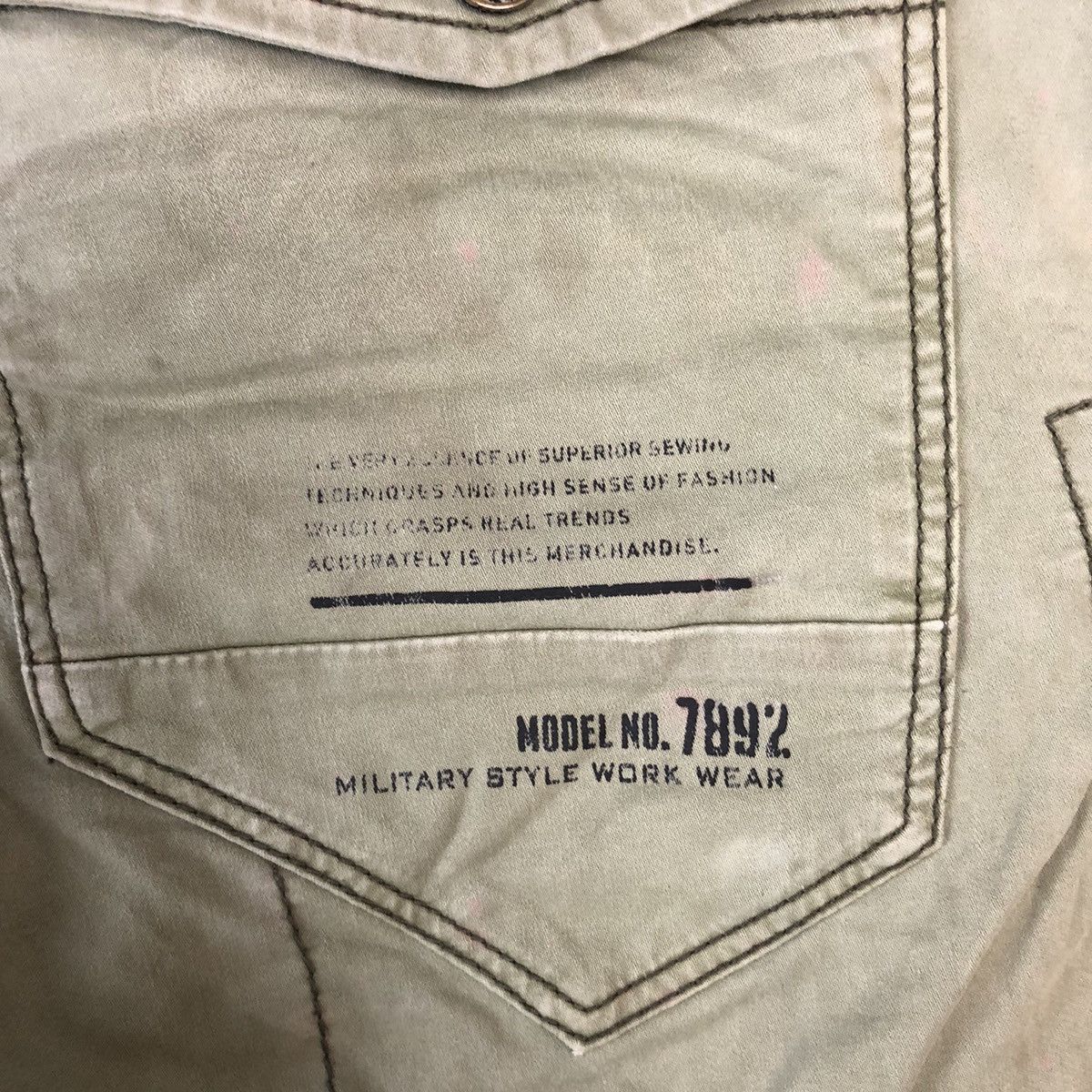 Japanese Brand IZRF Military Green Cargo Multipocket Pants #A1158 Size US 31 - 22 Thumbnail