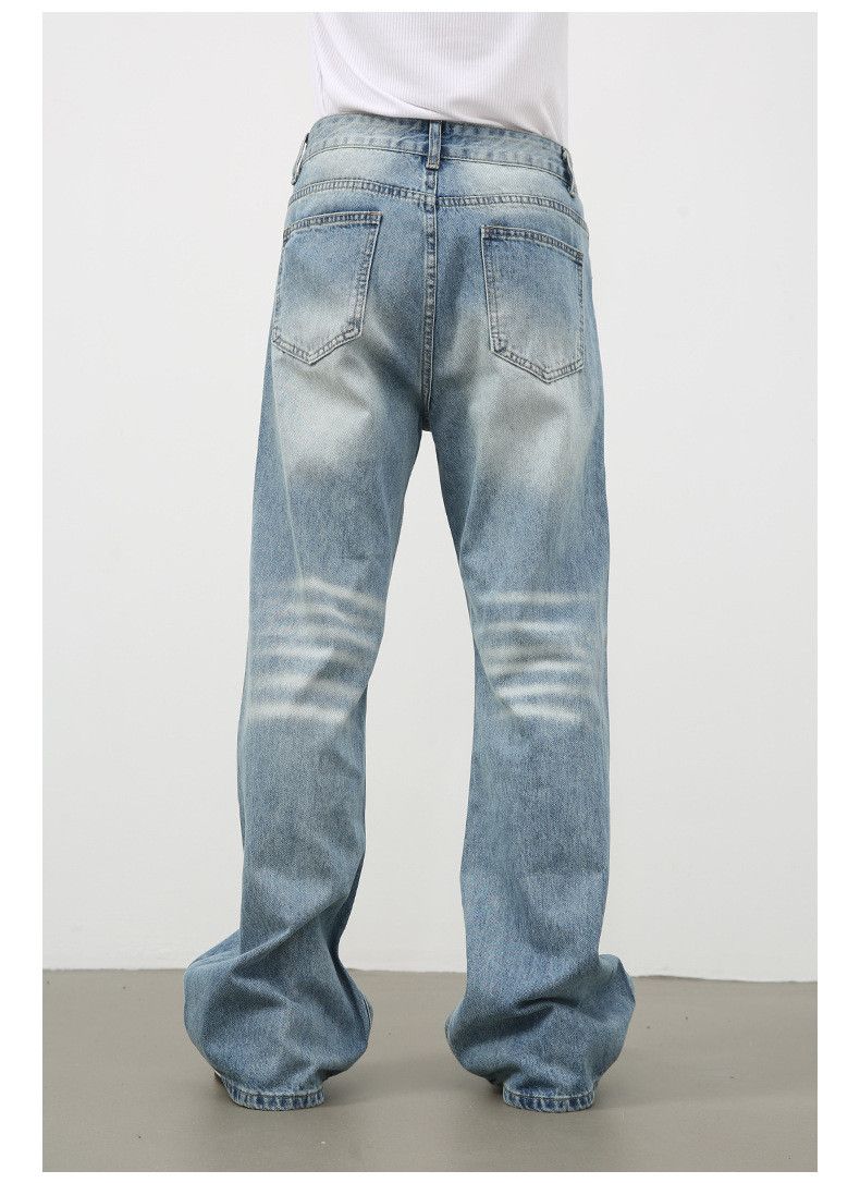 Japanese Brand × Jean American men's washed loose straight flared all-match jeans Size US 32 / EU 48 - 5 Thumbnail