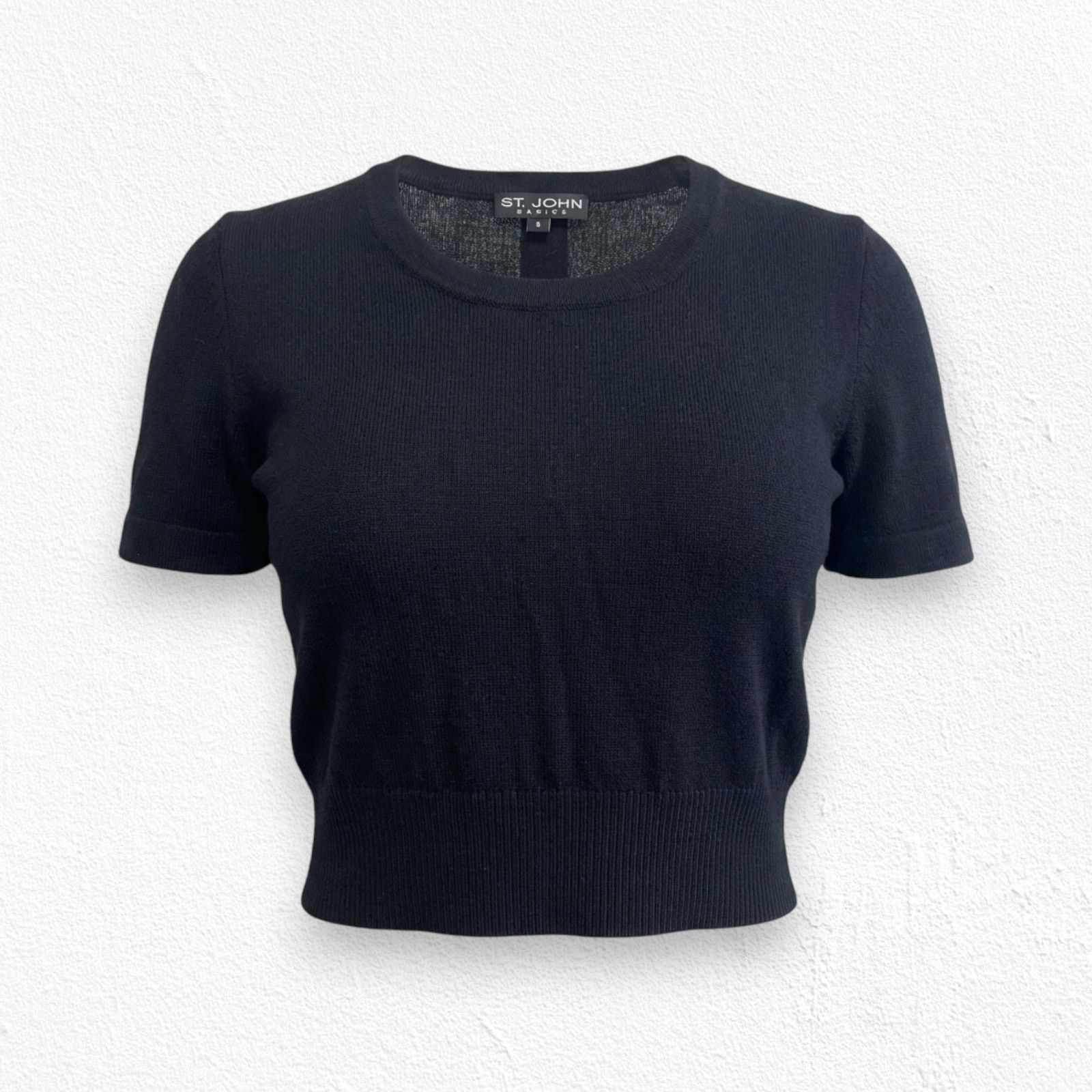 Other 90s St. John Black Short Sleeve Knit Sweater Size Small Size S / US 4 / IT 40 - 1 Thumbnail