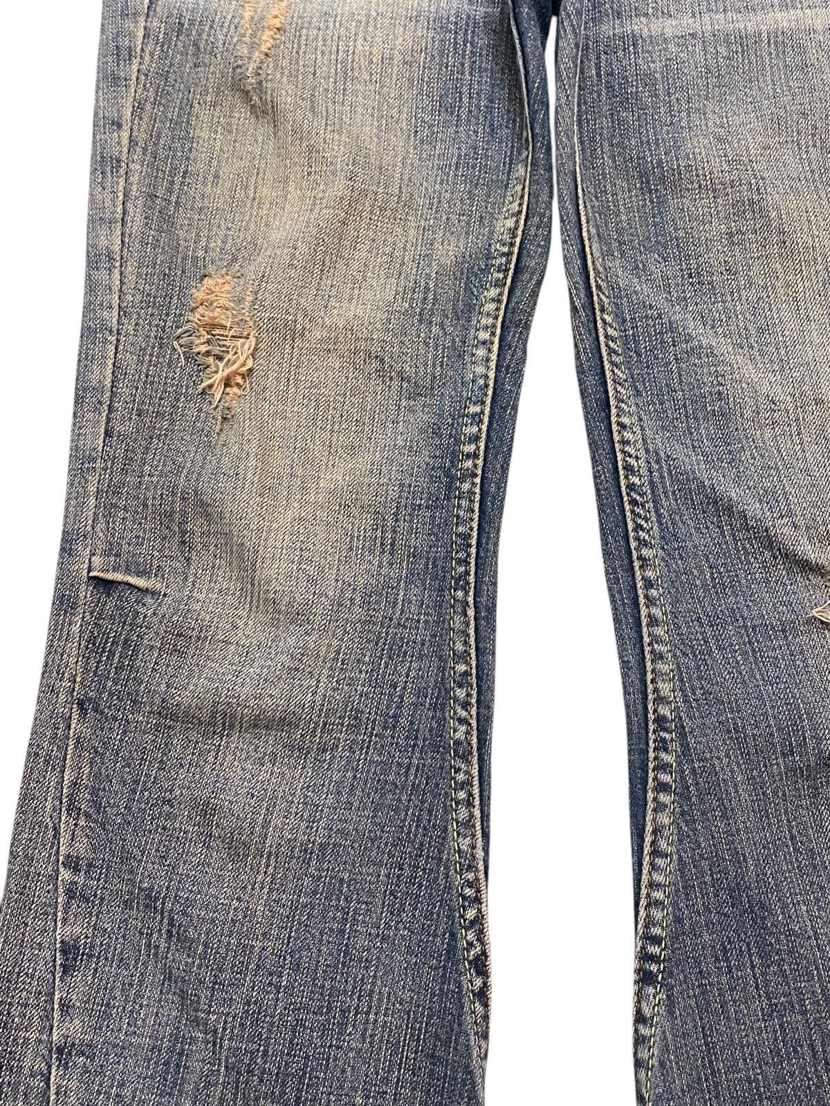 Japanese Brand Vintage Japanese Brand Zazie Mud Wash Distressed Flare Jeans Size 29" - 9 Thumbnail