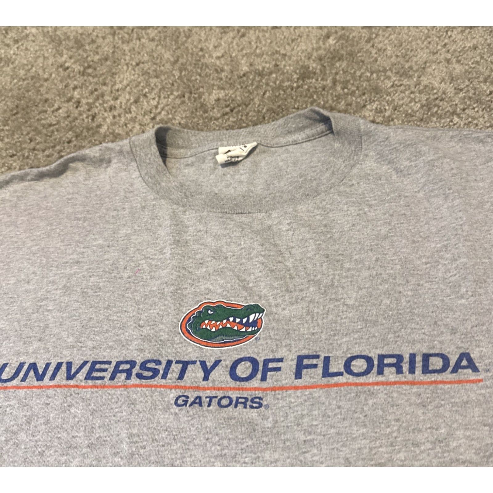 Vintage VINTAGE 90s University of Florida Gators NCAA T-Shirt 2XL Gray Cotton Exchange Men Shirt Size US XXL / EU 58 / 5 - 2 Thumbnail