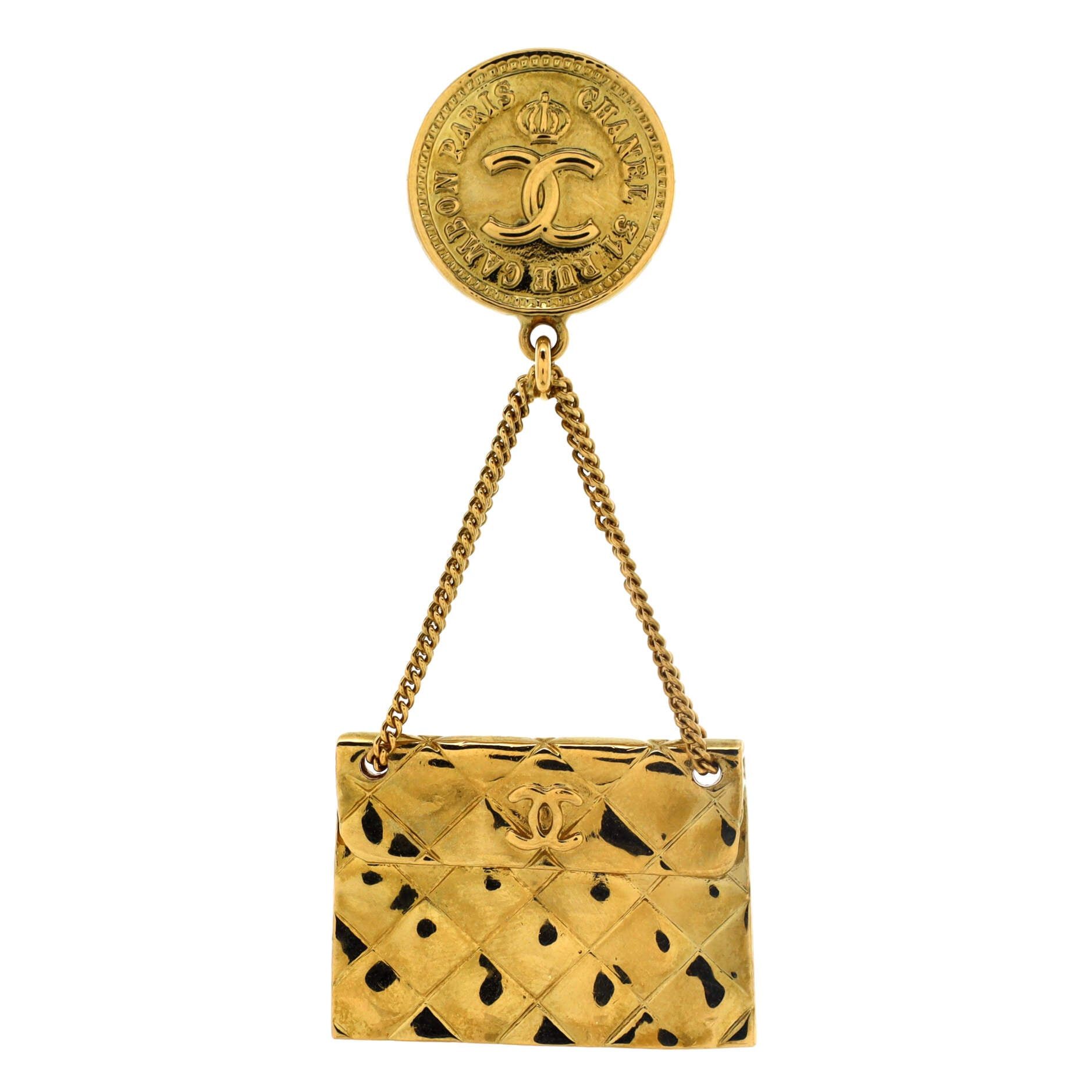 Chanel Vintage Medallion Flap Bag Brooch Size ONE SIZE - 1 Thumbnail