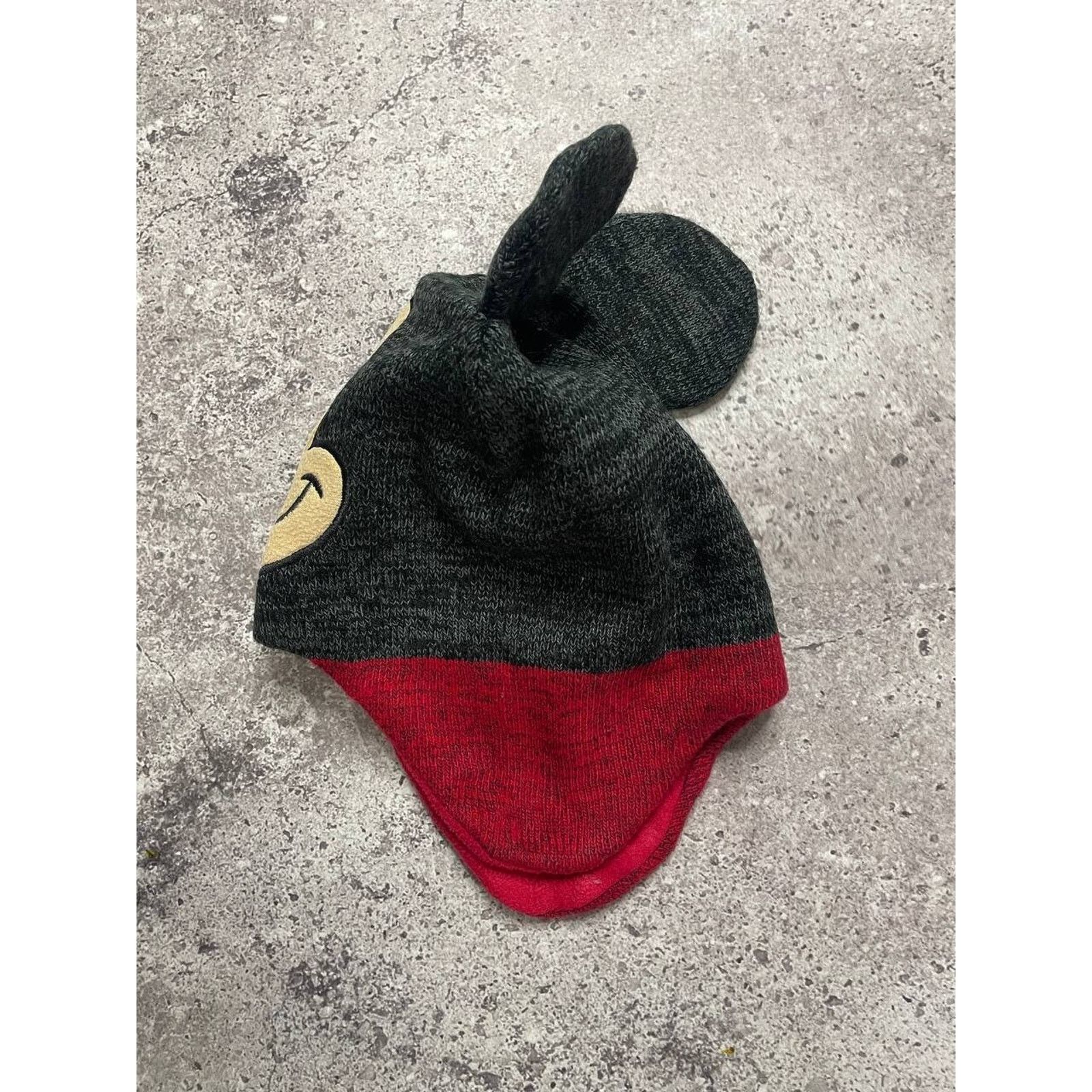 Disney Vintage Disney Mickey Mouse Ears Red Black Fleece Size ONE SIZE - 4 Thumbnail