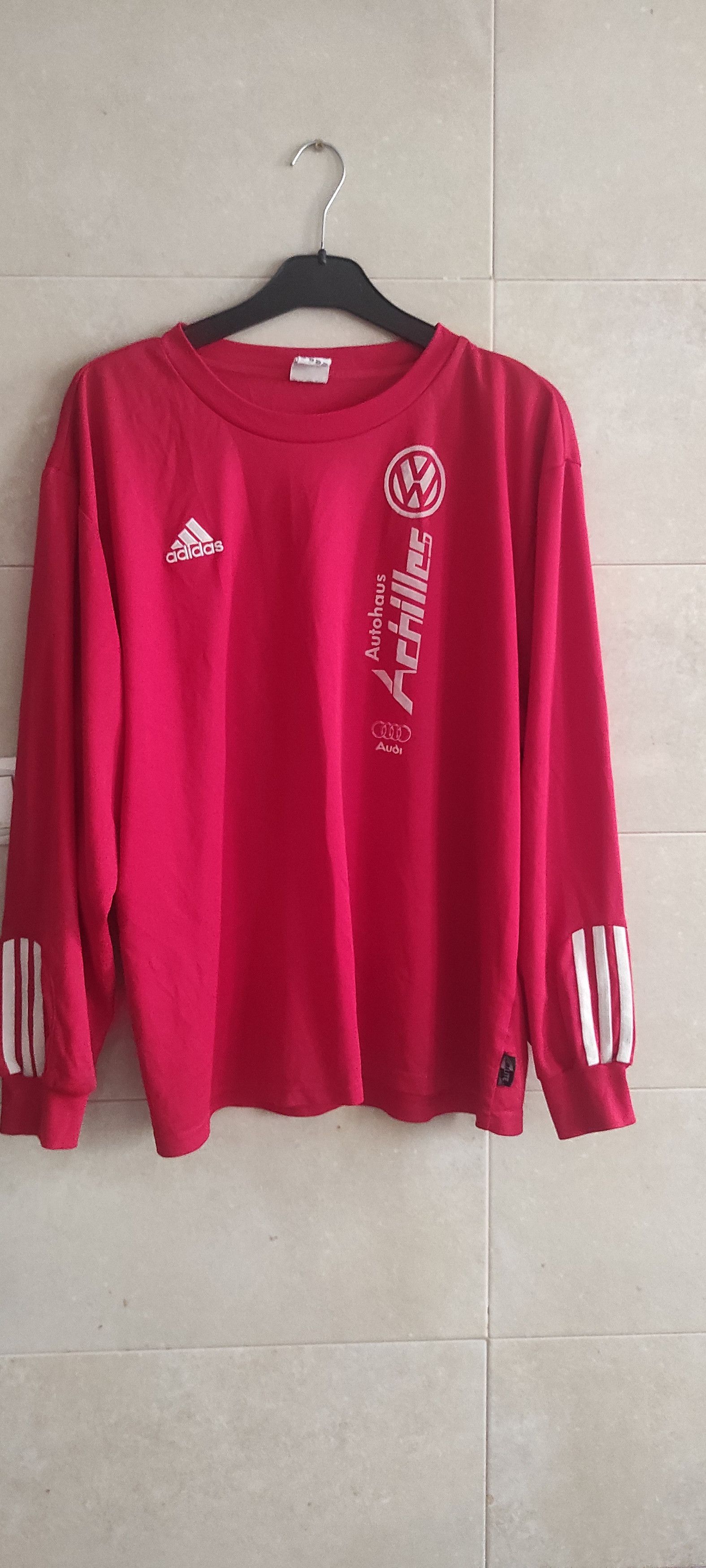 Adidas × Audi Vintage Men's Adidas Jersey 80s SF Ahlum Red Size XL Size US XL / EU 56 / 4 - 1 Thumbnail