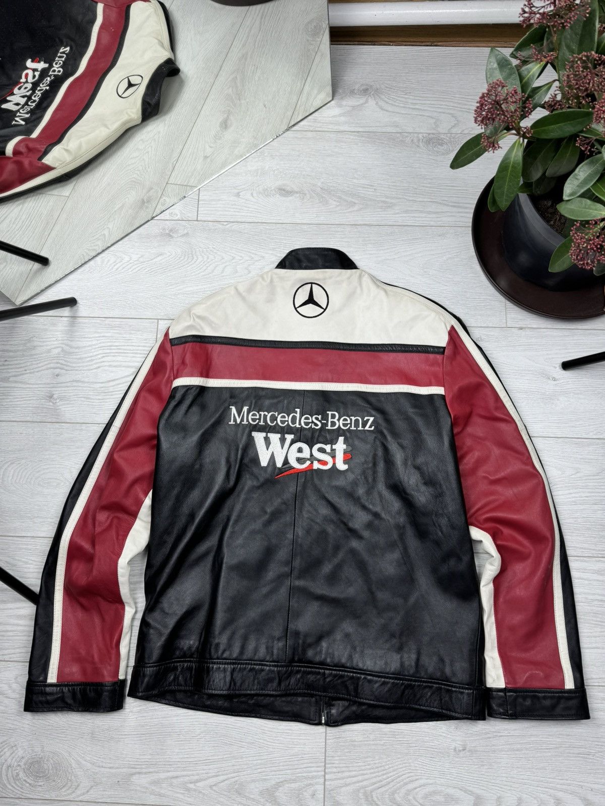Mercedes-Benz Vintage Mercedes-Benz West Leather Jacket,McLaren Team Size US XL / EU 56 / 4 - 7 Thumbnail