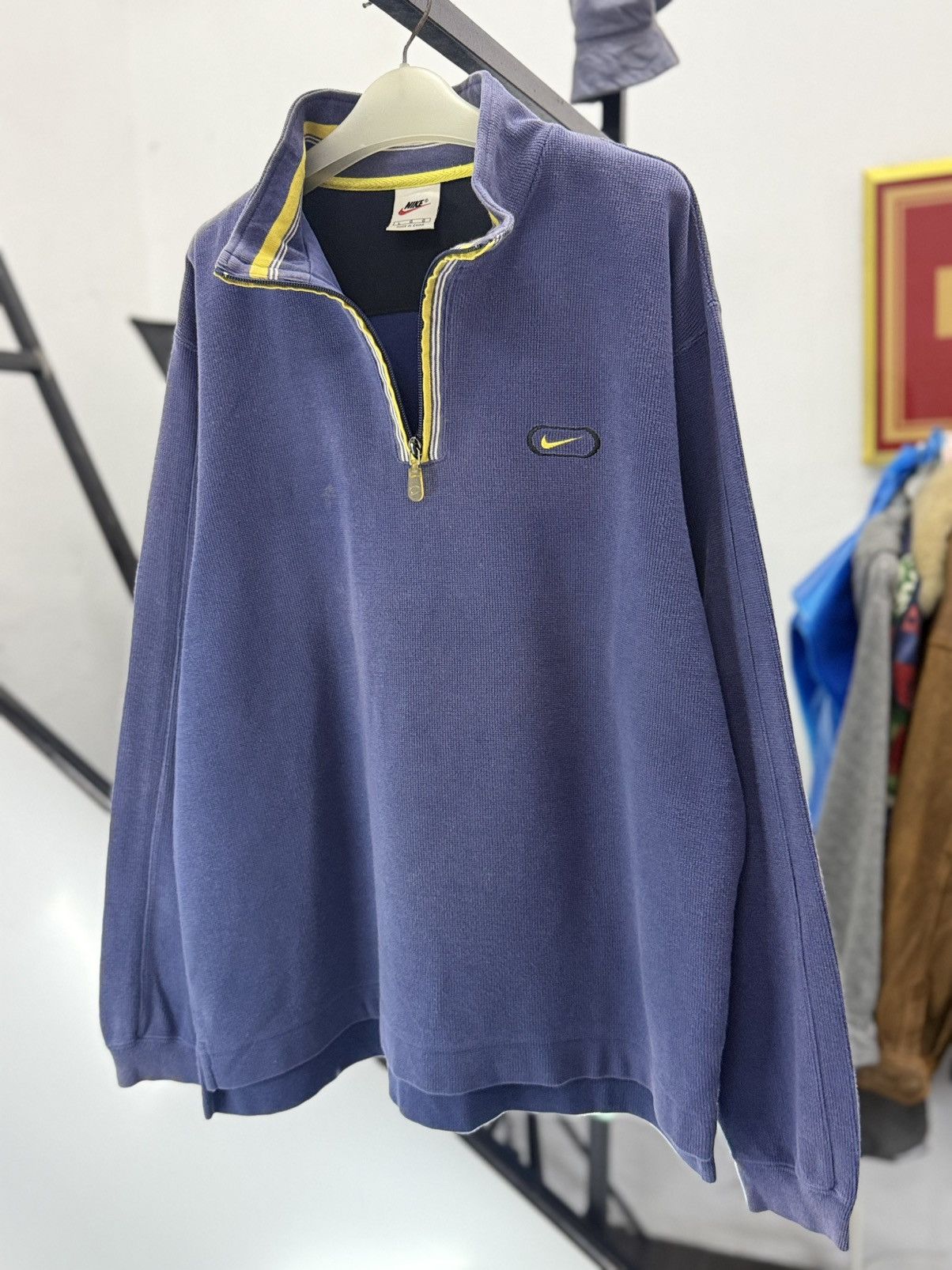 Nike 🔥 Vtg 2000 Nike Swoosh Embroidery Half zipper Sweatshirt Size US L / EU 52-54 / 3 - 1 Thumbnail