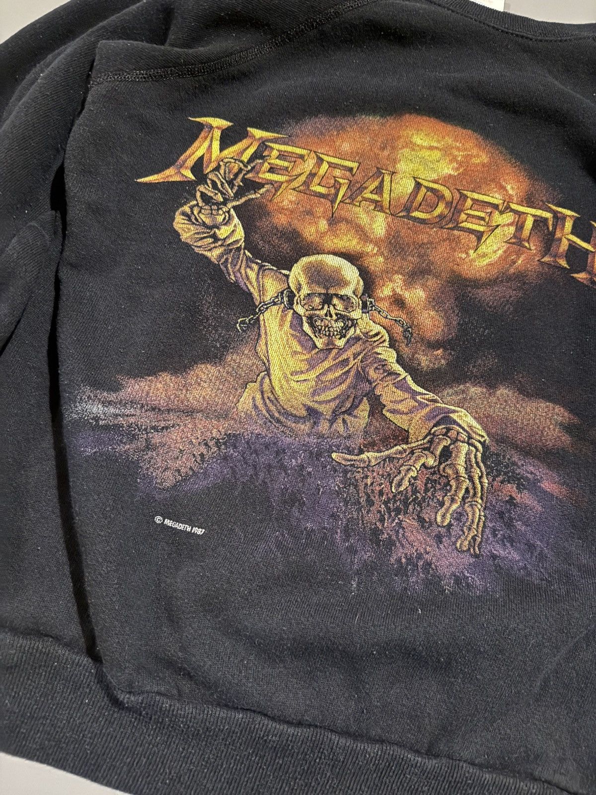 Tultex Vintage 1987 Megadeth Raglan Sweatshirt Size US L / EU 52-54 / 3 - 2 Thumbnail