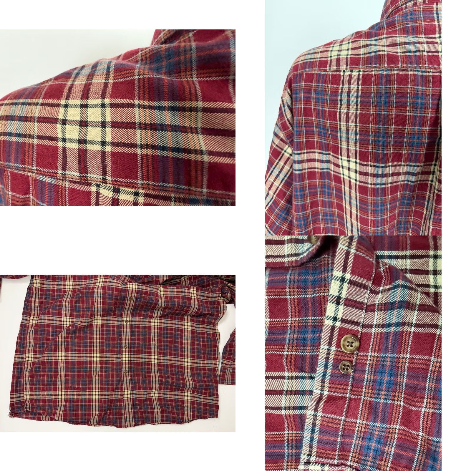 Roundtree & Yorke VINTAGE Roundtree & Yorke Portuguese Flannel Shirt Men 3XL TALL Red Plaid Button-Up Size US XXL / EU 58 / 5 - 8 Thumbnail