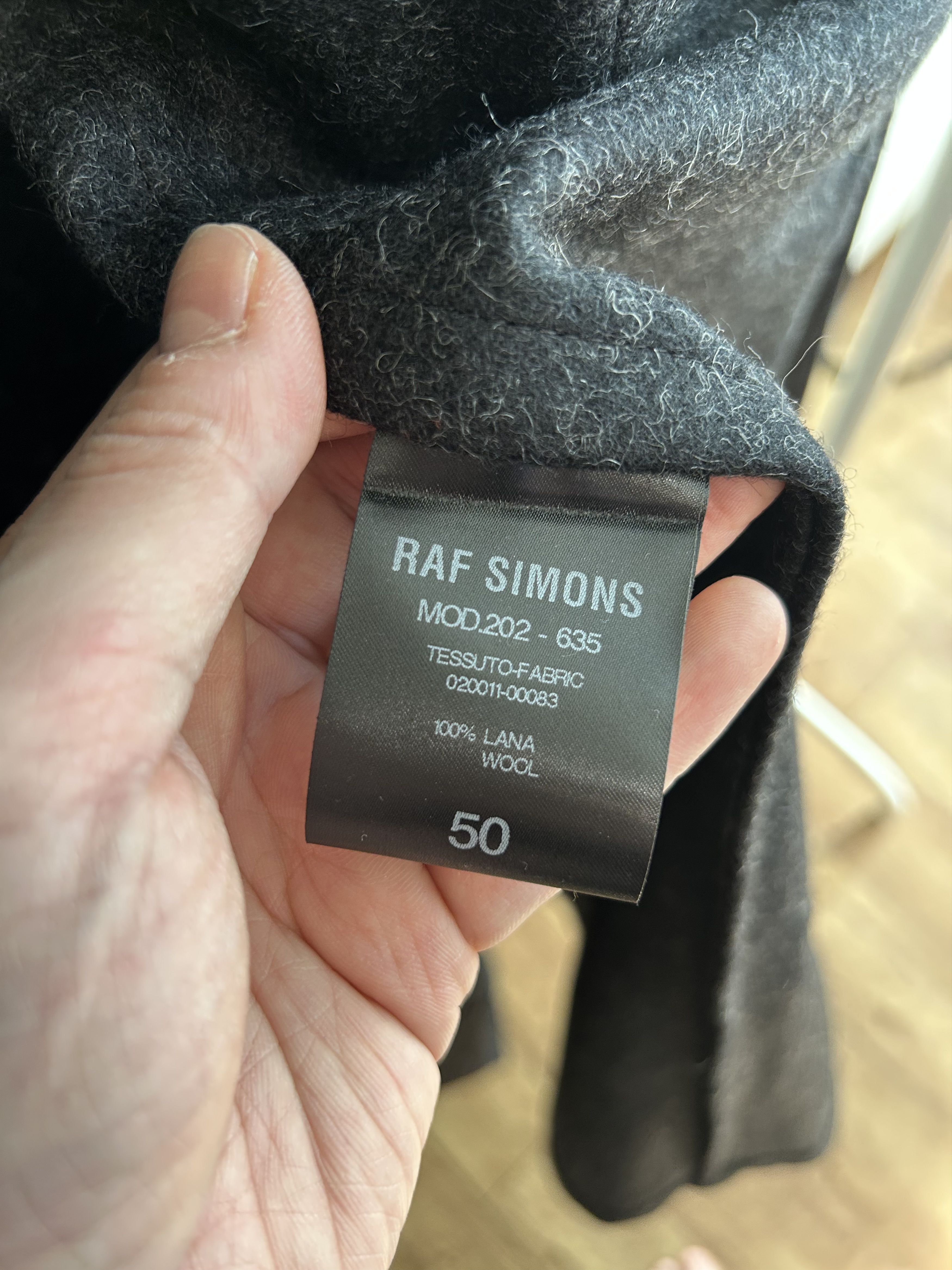 Raf Simons RAF SIMONS A/W 20 Collarless Wool Melton Coat Size US M / EU 48-50 / 2 - 9 Thumbnail