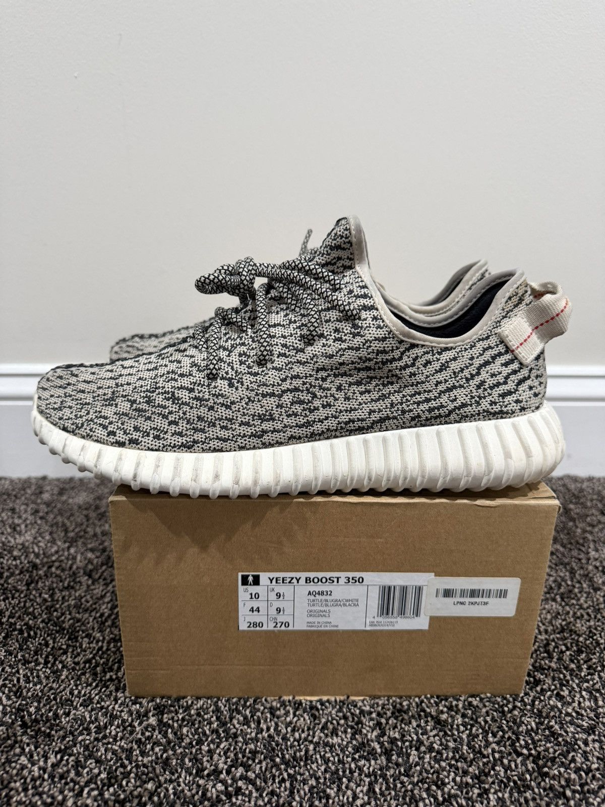 Adidas Adidas Yeezy Boost 350 OG “Turtledove” 2015 Grey Sneakers Size US 10 / EU 43 - 4 Thumbnail