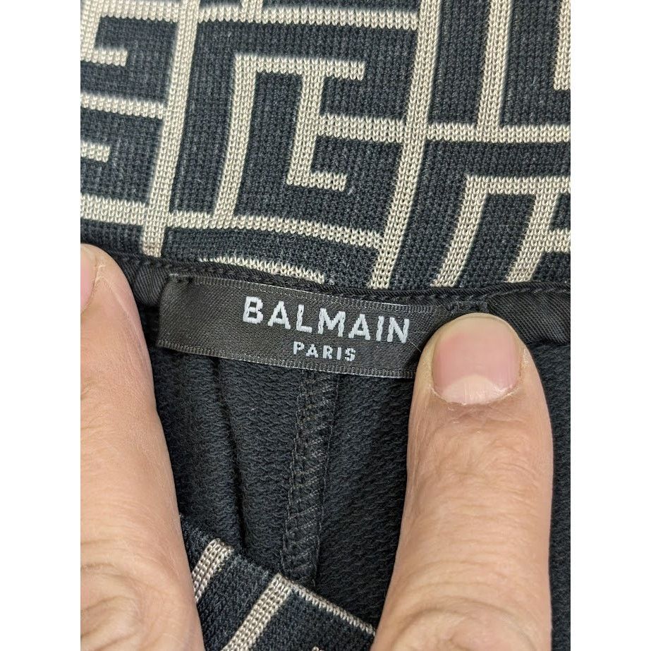 Balmain o1rshd1 Short With Monogram Trim in Black Size US 32 / EU 48 - 19 Thumbnail