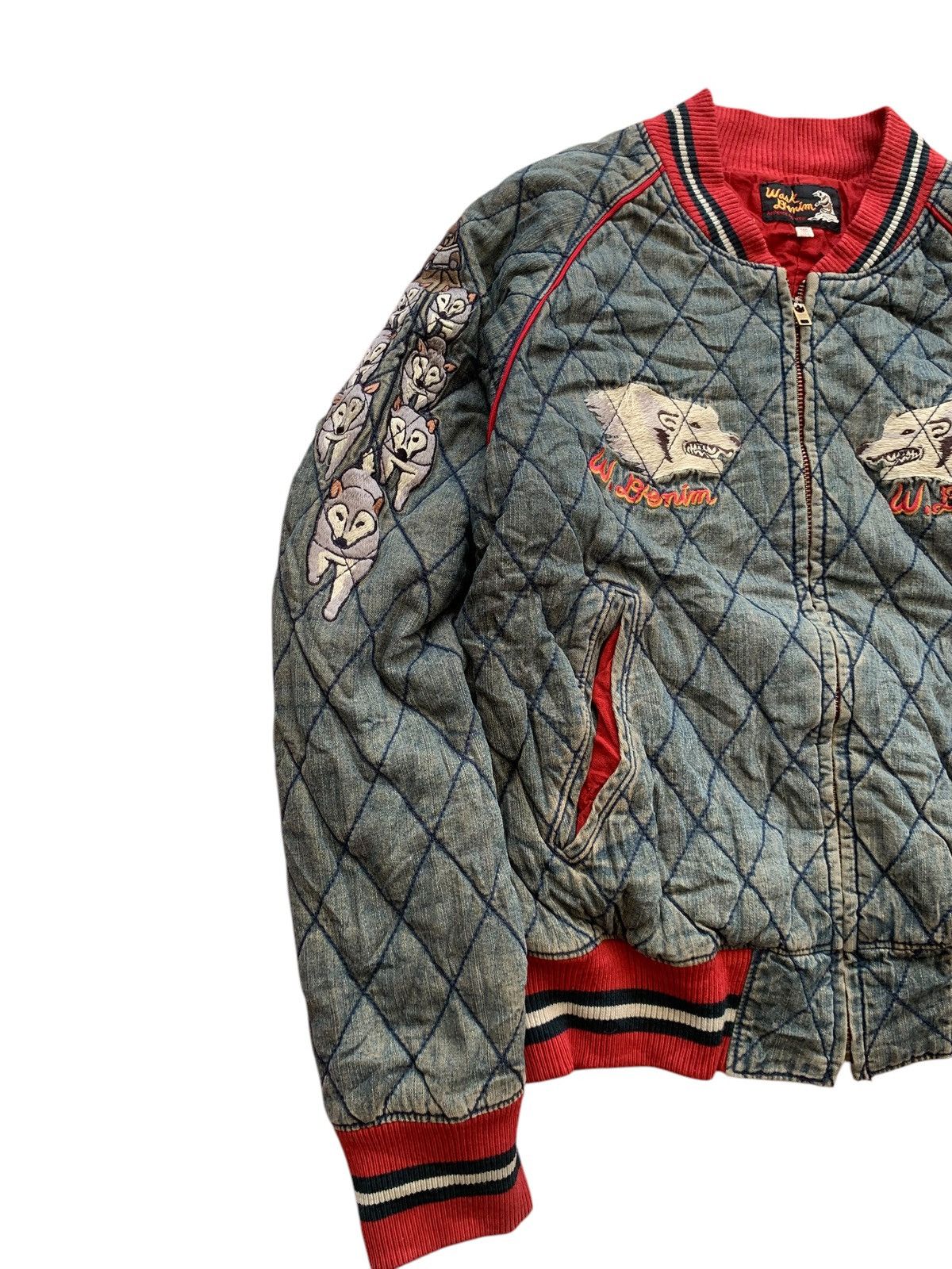 Other 🔥WASK DENIM LONE WOLF SUKAJAN JACKETS Size US S / EU 44-46 / 1 - 2 Thumbnail