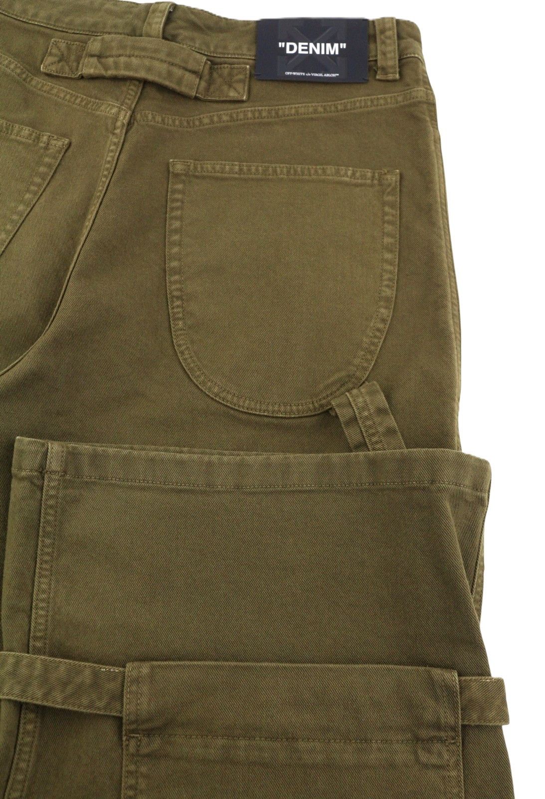 Off-White GOTHIC W32 Brown Cargo Embroidered Jeans 86799 Size US 32 / EU 48 - 6 Thumbnail