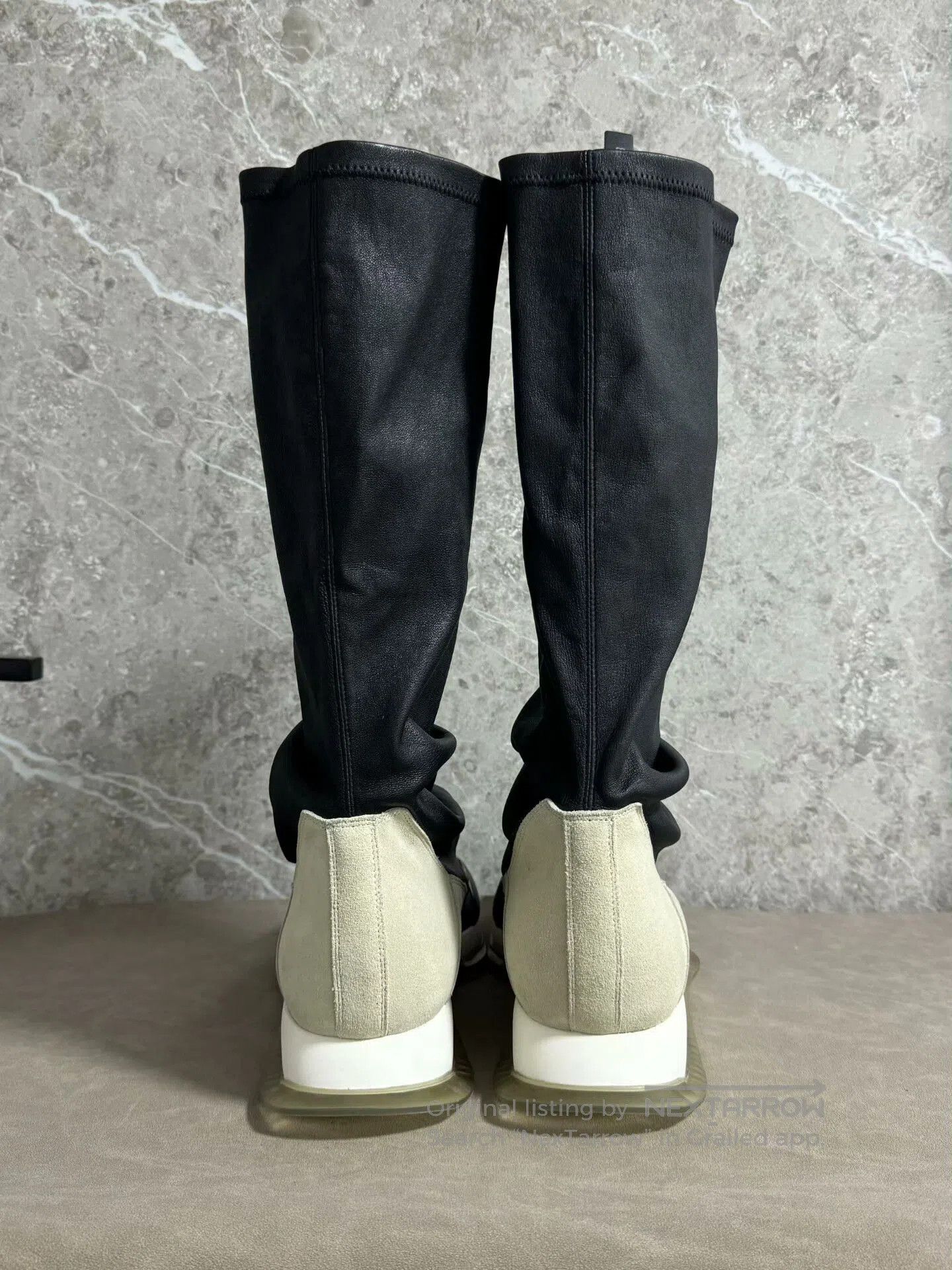 Rick Owens Rick Owens Oblique Runner Stretch Sock Boots. Size US 11.5 / EU 44-45 - 5 Thumbnail