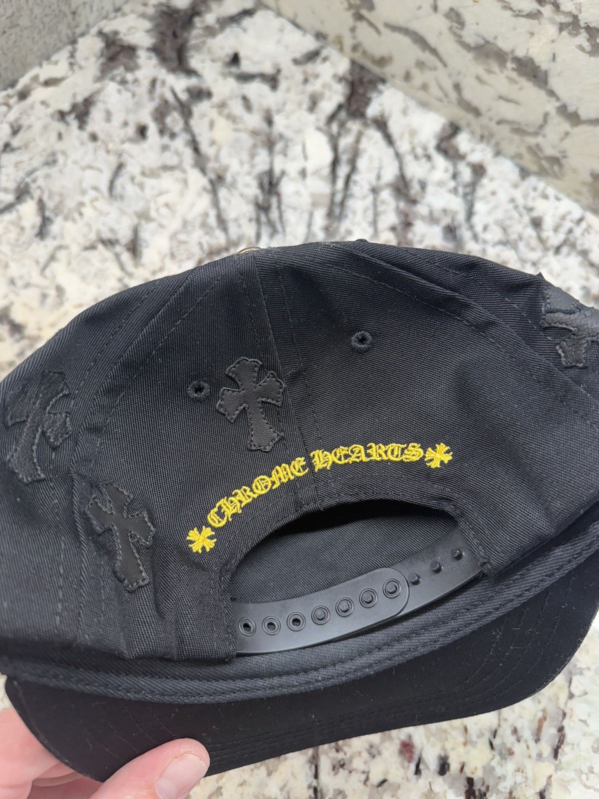 Chrome Hearts Chrome Hearts Cross Patch Hat Black Yellow Baseball Cap Size ONE SIZE - 7 Thumbnail