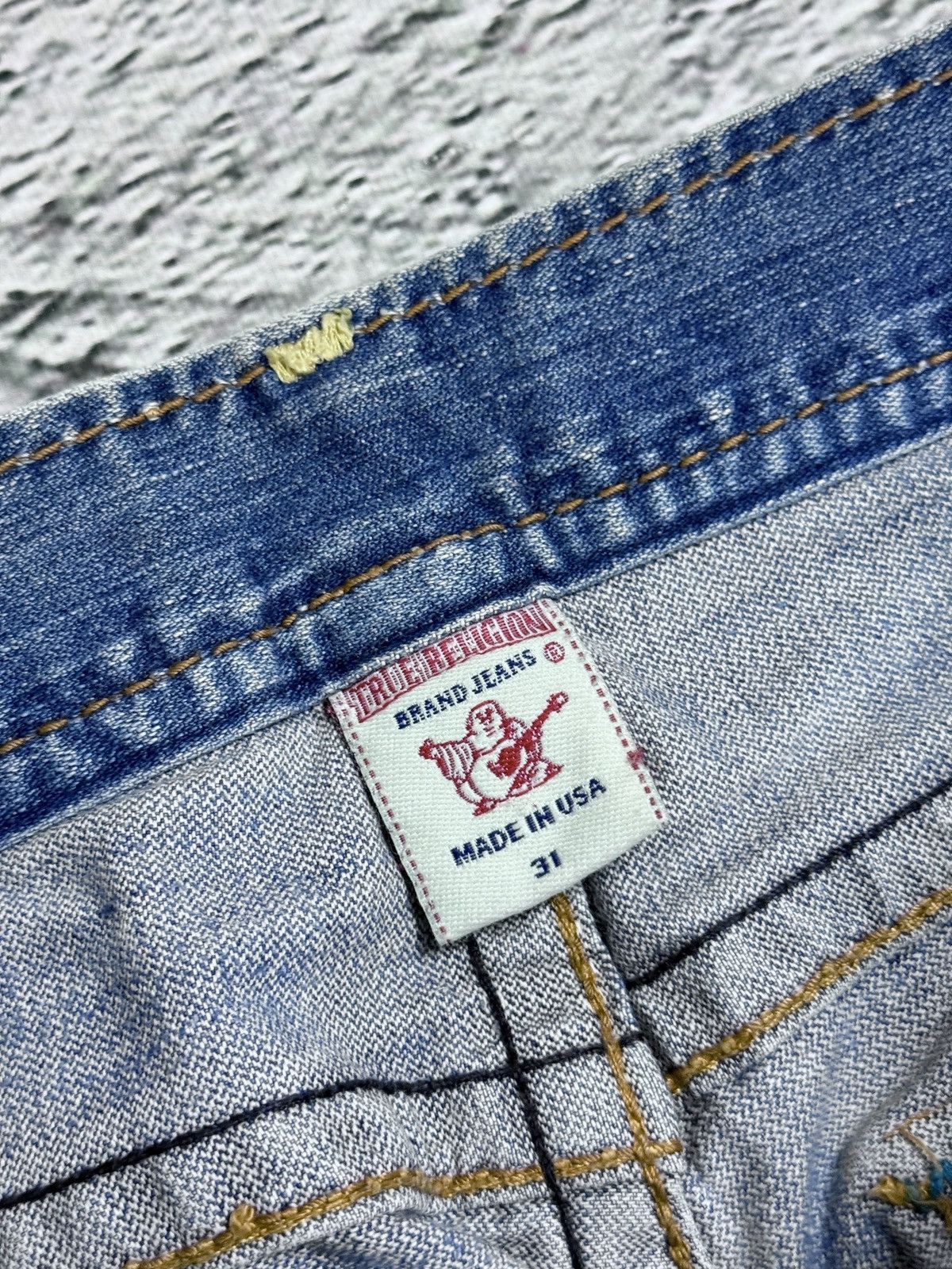 True Religion True Religion jeans vintage flared blue thick stitch Size US 31 - 7 Thumbnail
