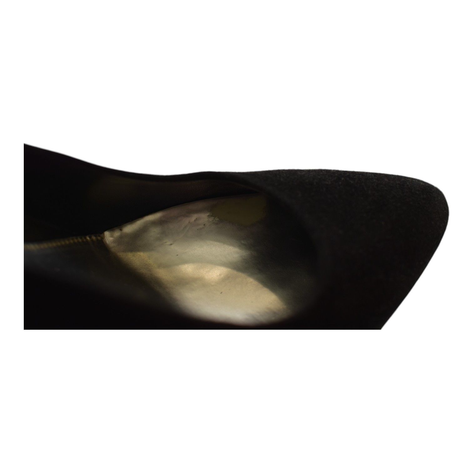 Gucci Gucci Black Suede Leather Almond Toe Classic Heel Platform Size US 9 / IT 39 - 11 Thumbnail