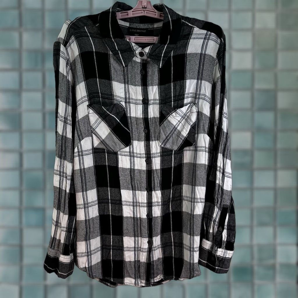 Vintage VINTAGE Lane Bryant Plaid Flannel Shirt Womens Size 18 Long Sleeve Casual Comfort Size XXL / US 16-18 / IT 52-54 - 1 Thumbnail
