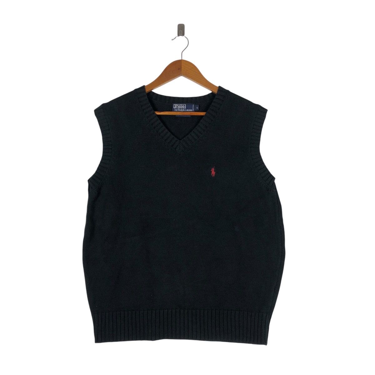 Polo Ralph Lauren POLO RALPH LAUREN Red Pony Sleeveless Knit Sweater Size US L / EU 52-54 / 3 - 1 Thumbnail