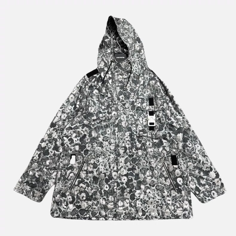 Dior Show snow leopard functional button windbreaker jacket