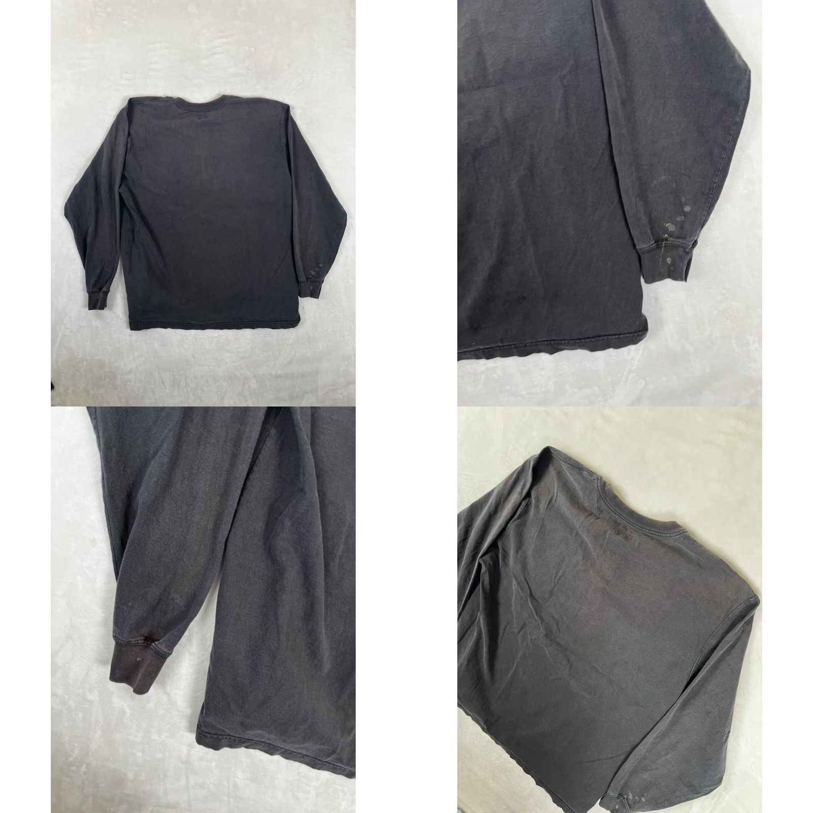 Carhartt Carhartt Mens Long Sleeve Henley XL Black Sun Faded Grunge Thrash Size US XL / EU 56 / 4 - 9 Thumbnail
