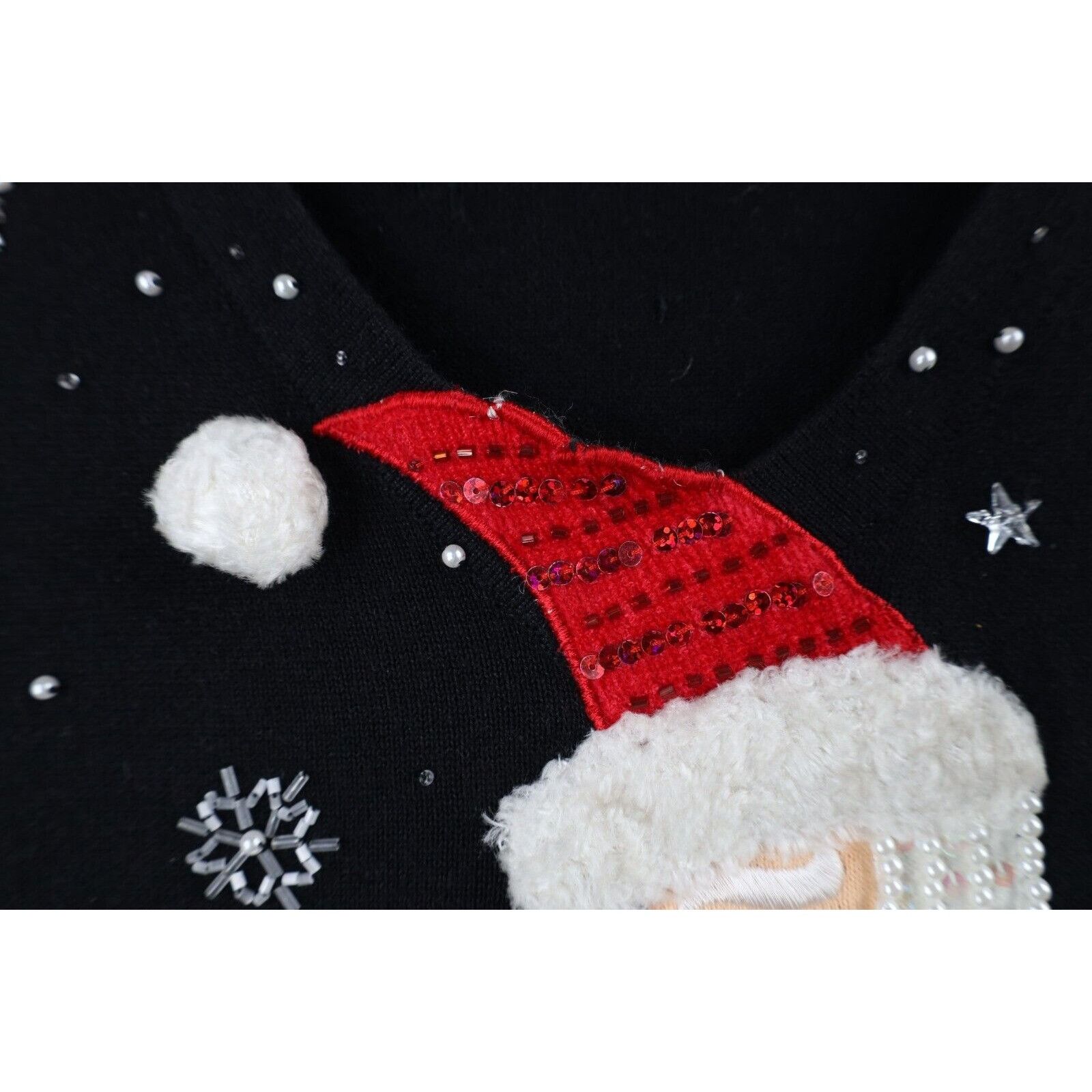 Vintage Vintage 90s Streetwear Christmas Santa Claus Moon Sweater Size L / US 10 / IT 46 - 5 Thumbnail