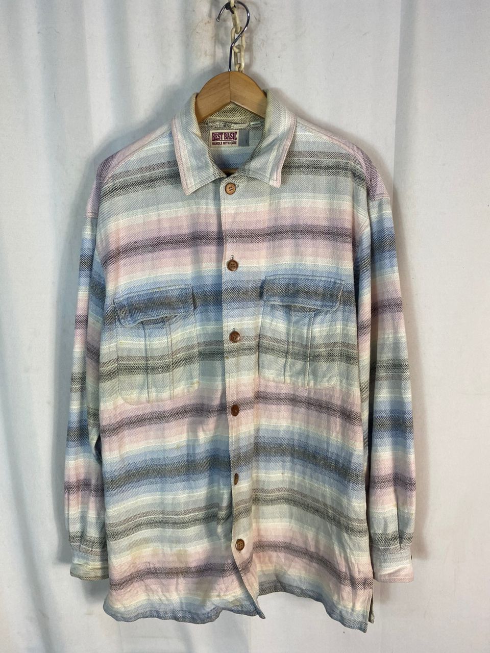 Flannel × Japanese Brand Multicolor flannel button up shirt by best basic Size US L / EU 52-54 / 3 - 1 Thumbnail