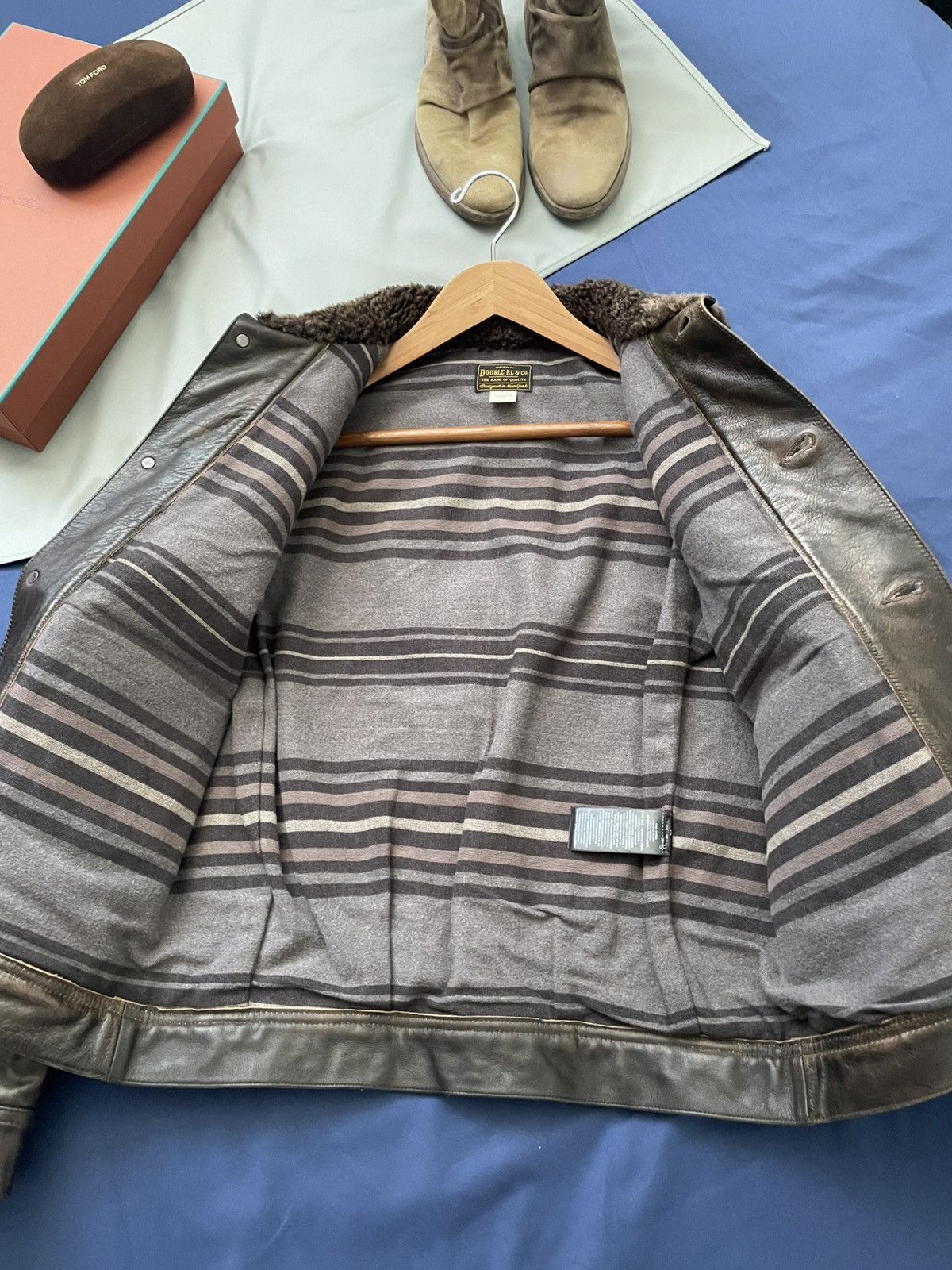 RRL Ralph Lauren RRL Ralph Lauren Shearling Leather Grizzly Jacket XS Brown Size US XS / EU 42 / 0 - 17 Thumbnail