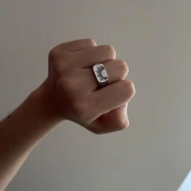Jewelry New Punk Style Sunrise Dusk Ring Size ONE SIZE - 3 Thumbnail